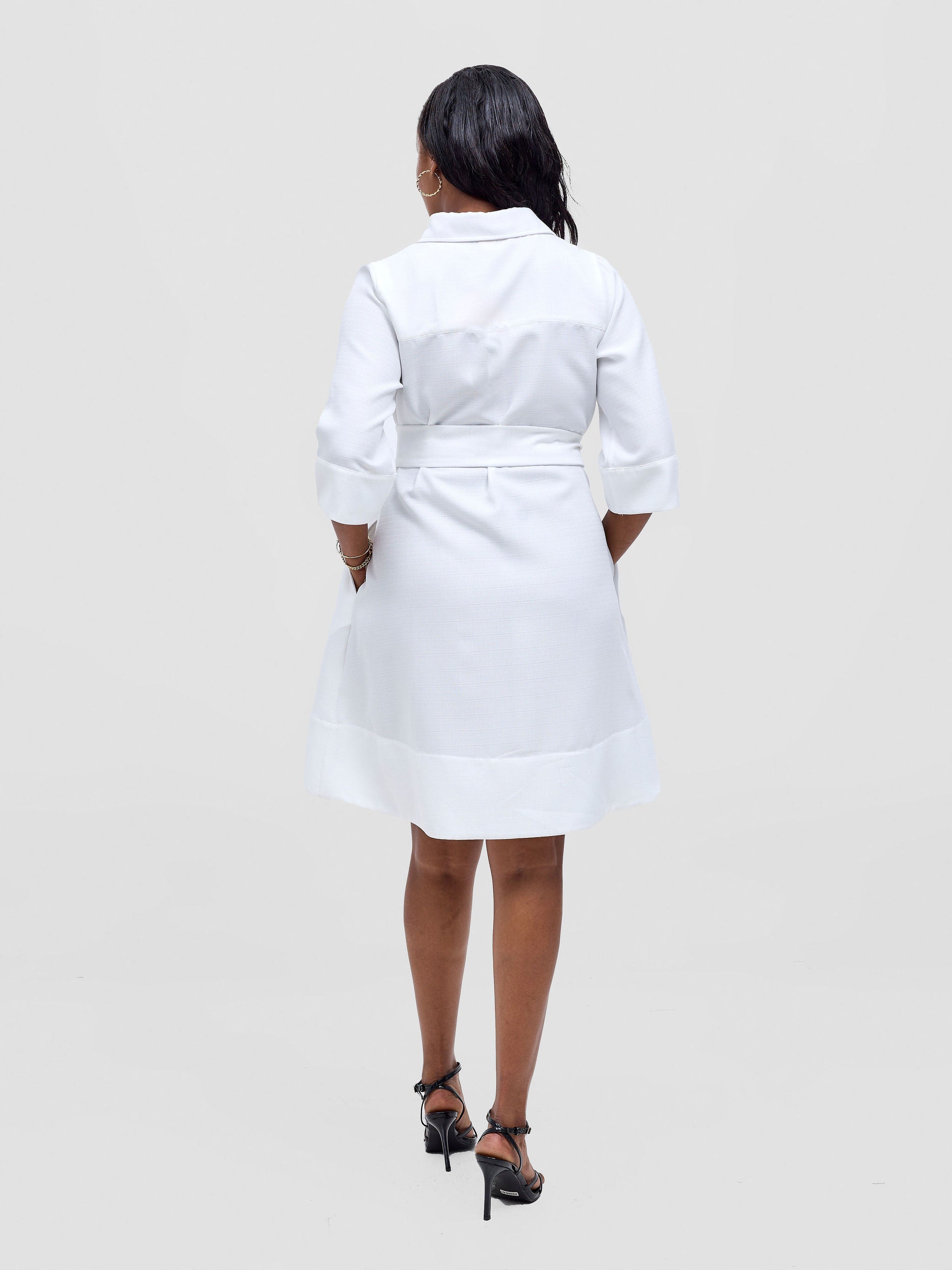 Vivo Analo Dress Coat- White