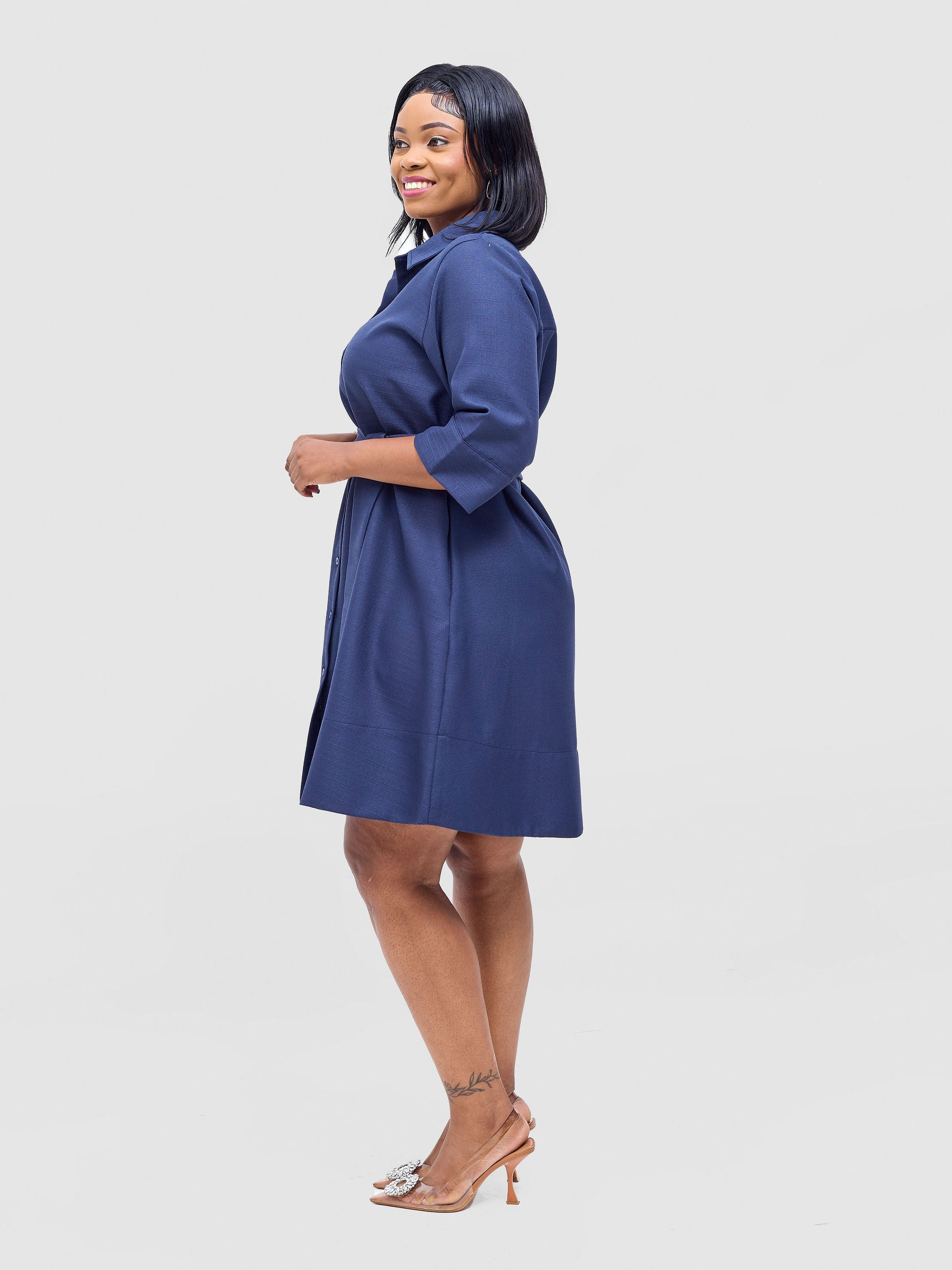 Vivo Analo Dress Coat - Navy