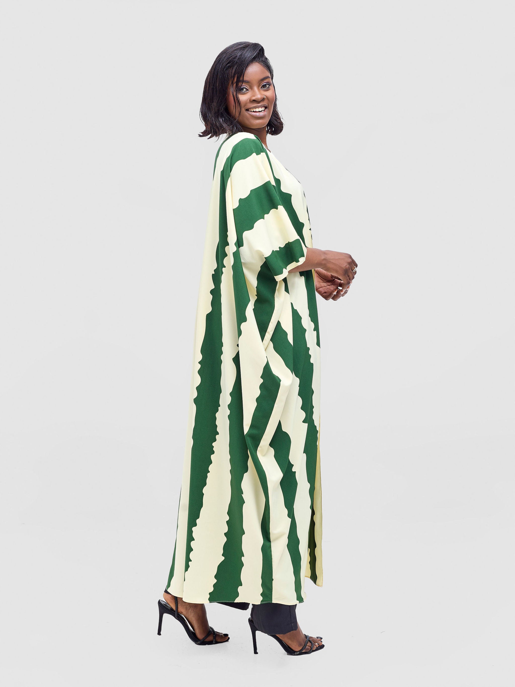 Vivo Ayla Maxi Kimono - Hunters / Cream Yla Print
