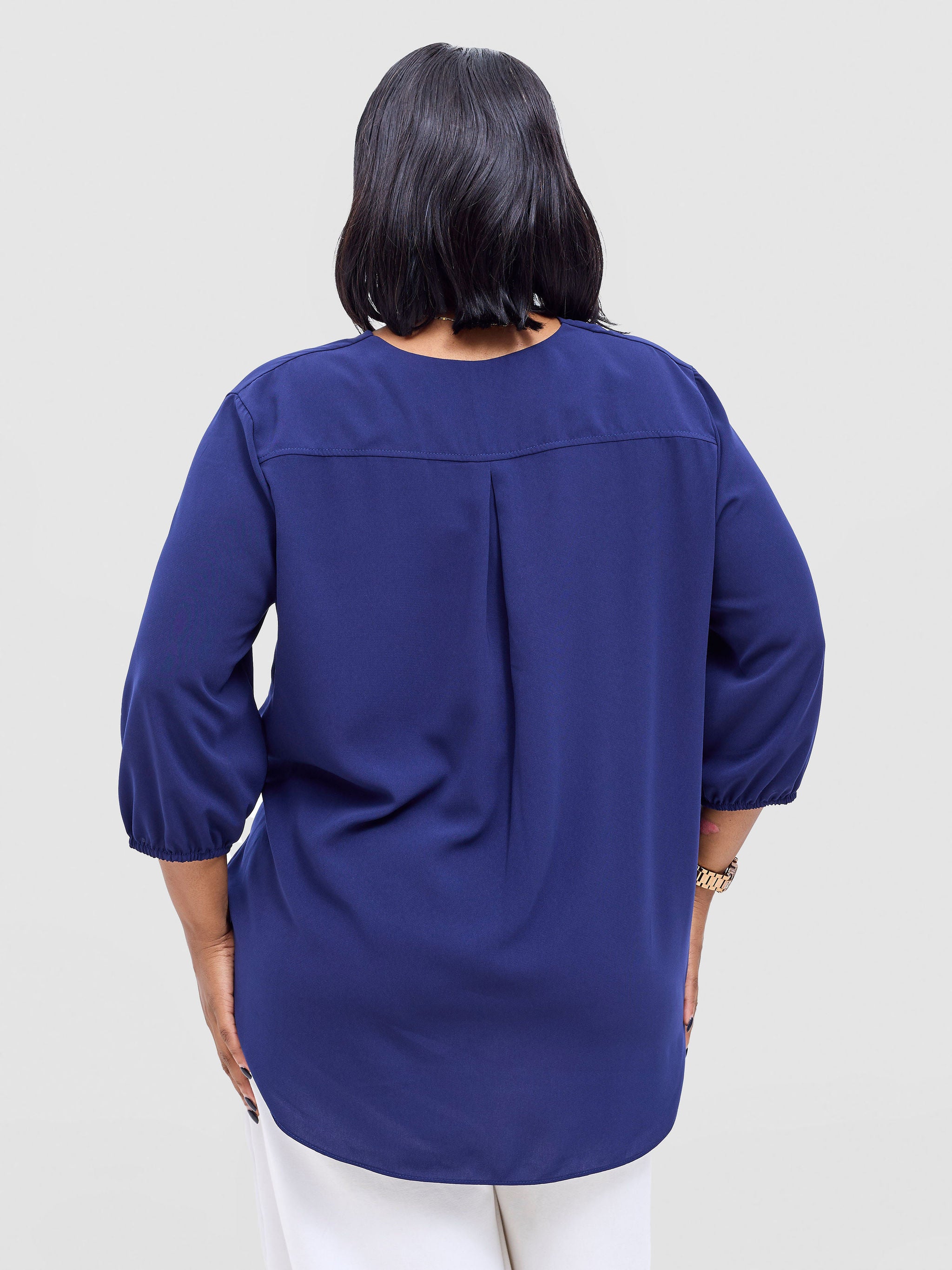 Vivo Dua 3/4 Sleeved V Neck Shirt - Dak Navy