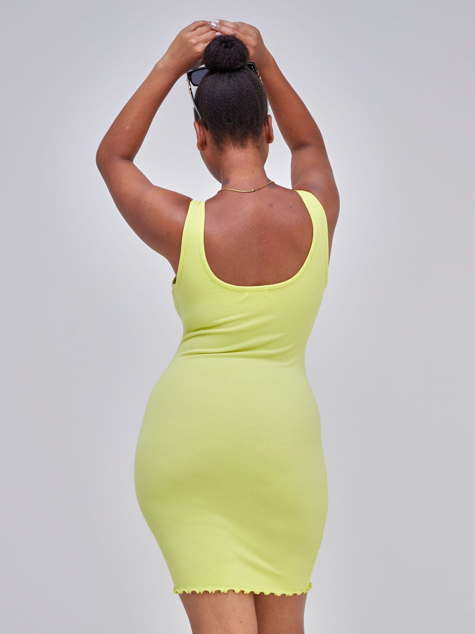 Popular 21 Lettuce-Hem Mini Dress - Sulphur Spring - Shopzetu