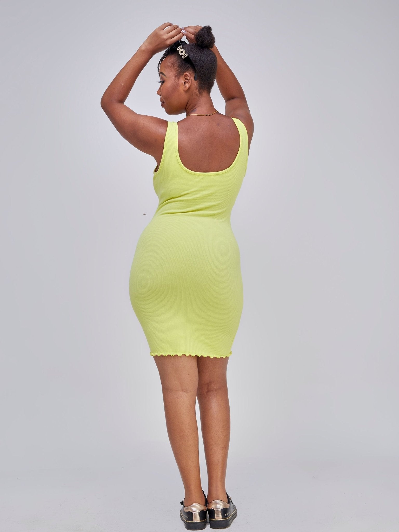 Popular 21 Lettuce-Hem Mini Dress - Sulphur Spring - Shopzetu