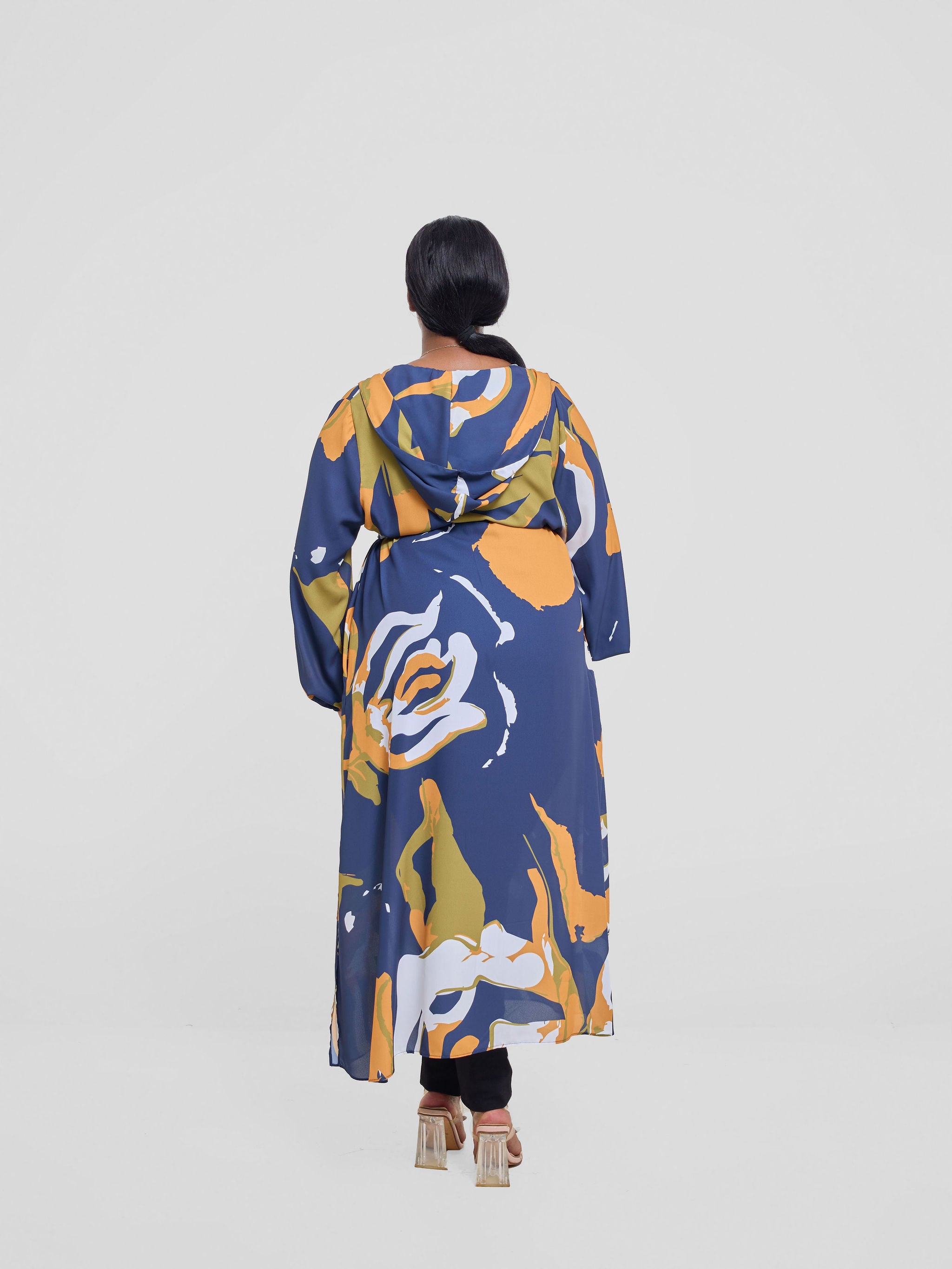 Vivo Kelemi 4.0  Kimono - Navy / Mustard Nashe Print