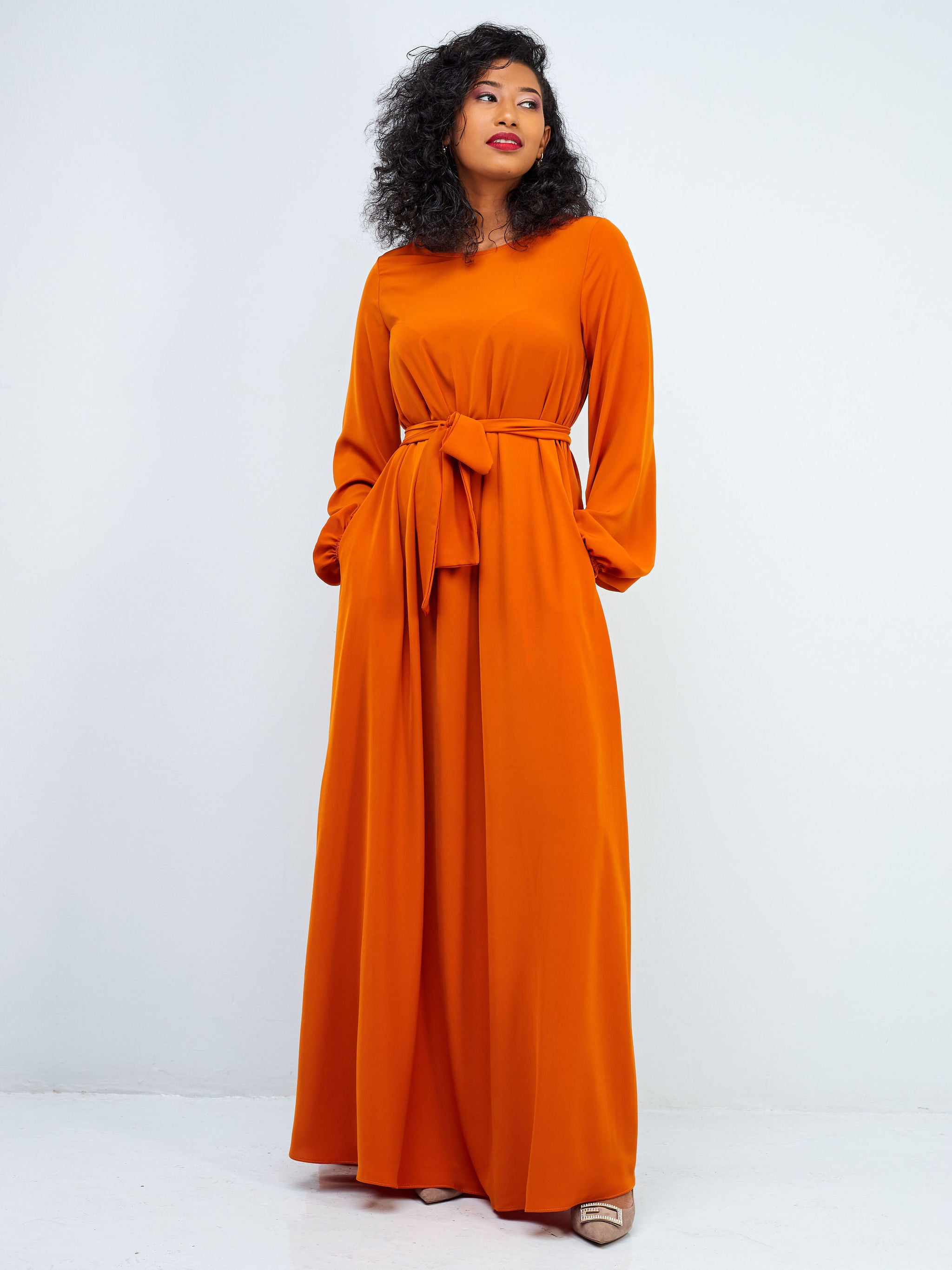 Bishop sleeve maxi dress best sale