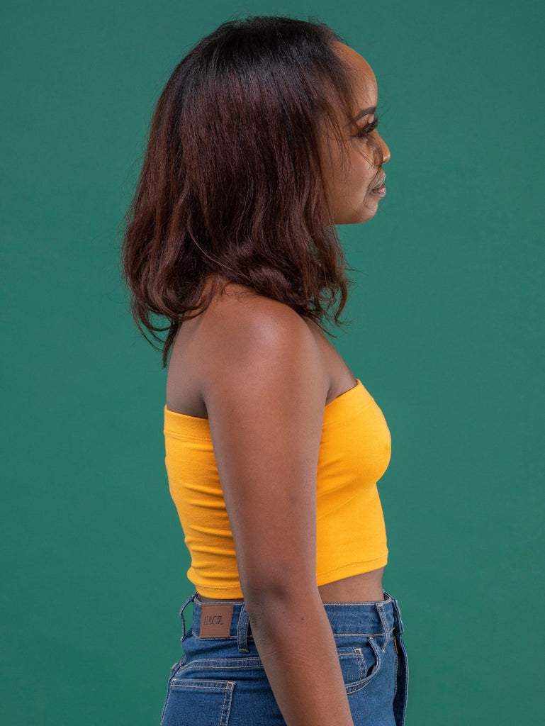 Zoya Basic Jersey Bandeau - Mustard - Shopzetu