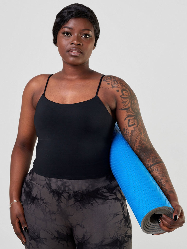 Ava Fitness Cami Workout TankTop - Black - Shopzetu