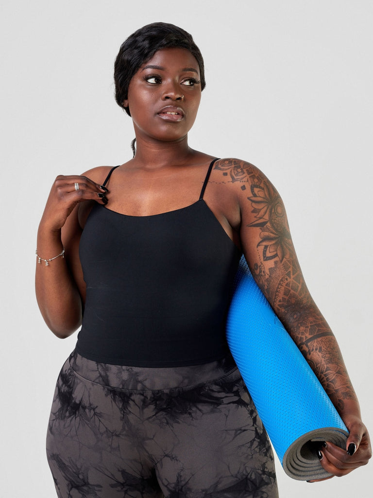 Ava Fitness Cami Workout TankTop - Black - Shopzetu