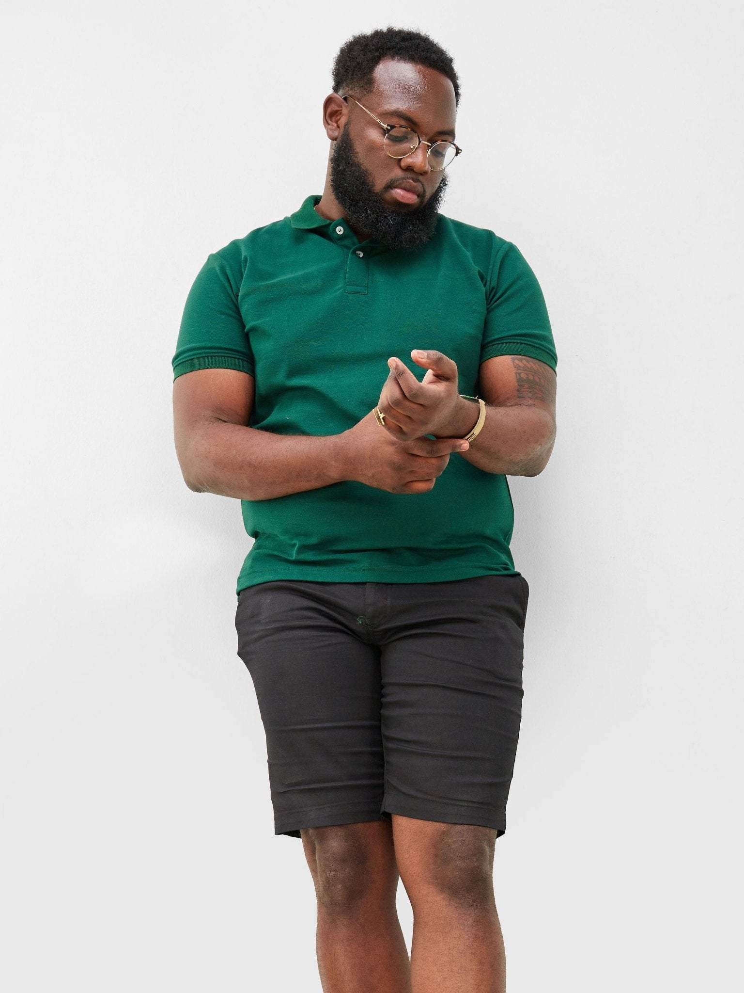 Zetu Men's Chino Shorts - Black - Shopzetu