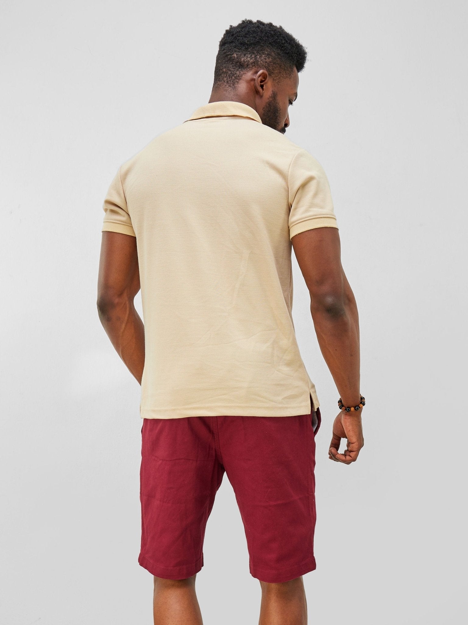 Zetu Men's Chino Shorts - Maroon - Shopzetu