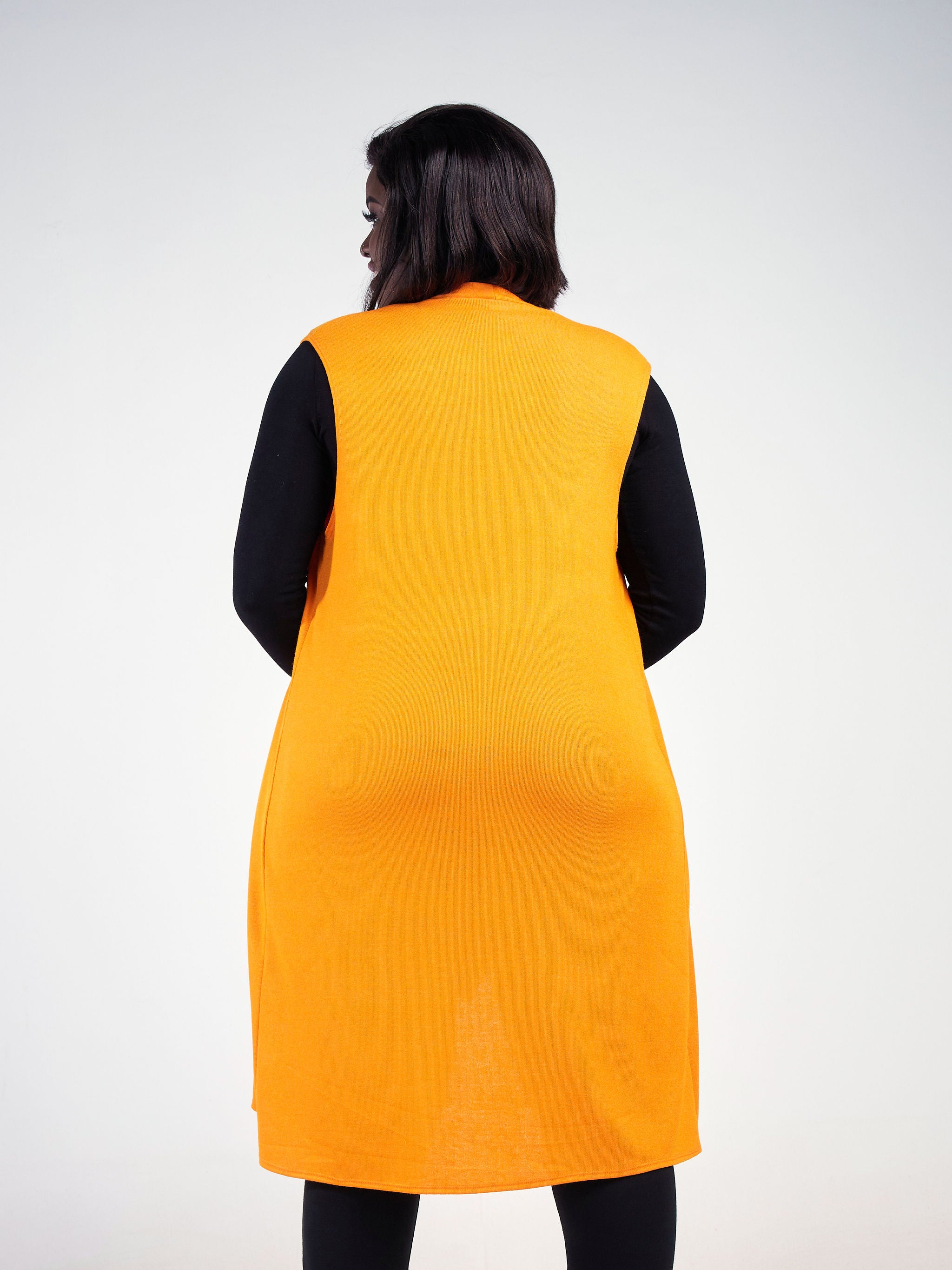 Vivo Basic Sleeveless Sweater Waterfall - Orange