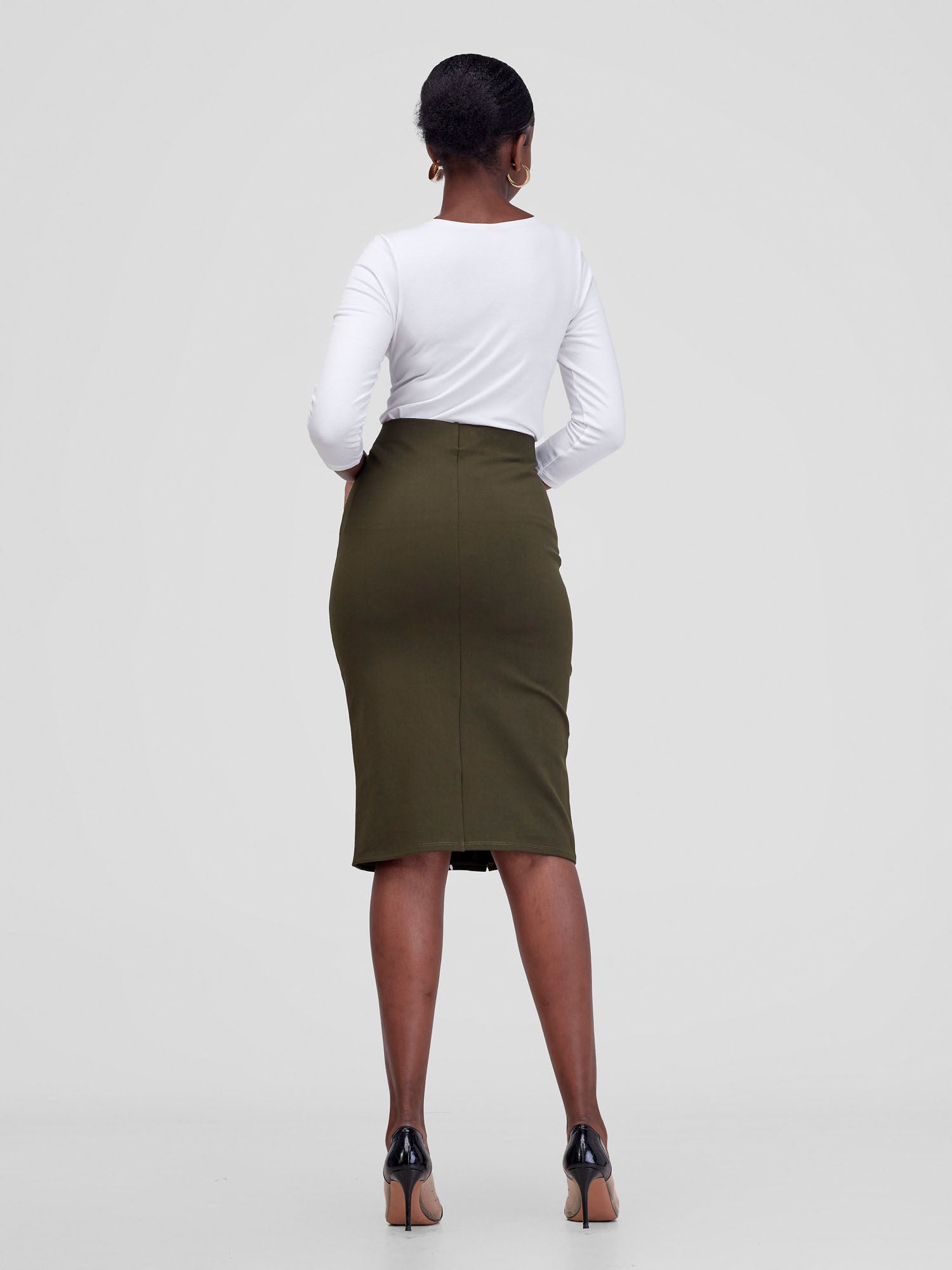 Vivo Tande Front Slit Skirt - Hunters