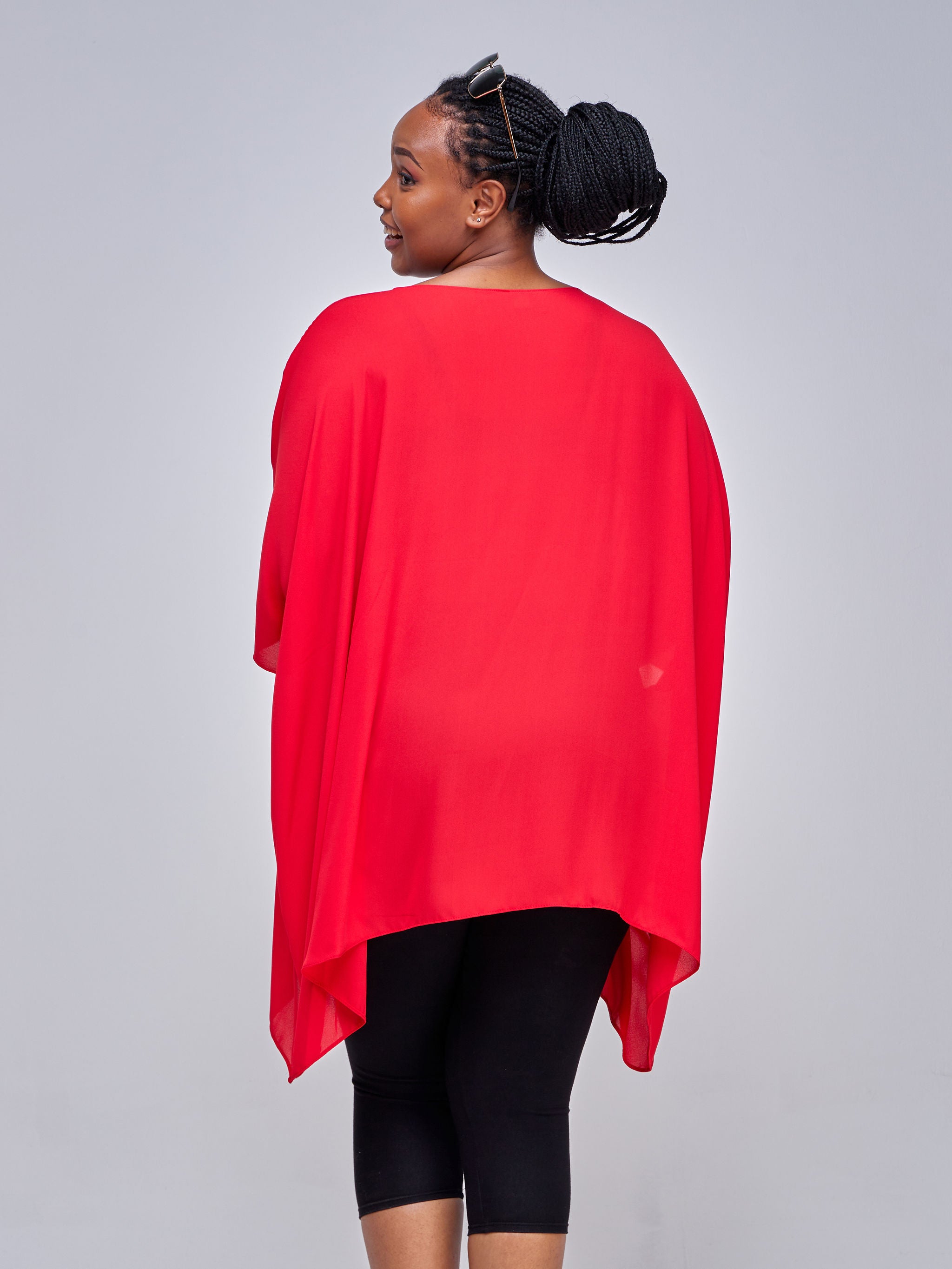 Vivo Basic Liv Chiffon Top - Red