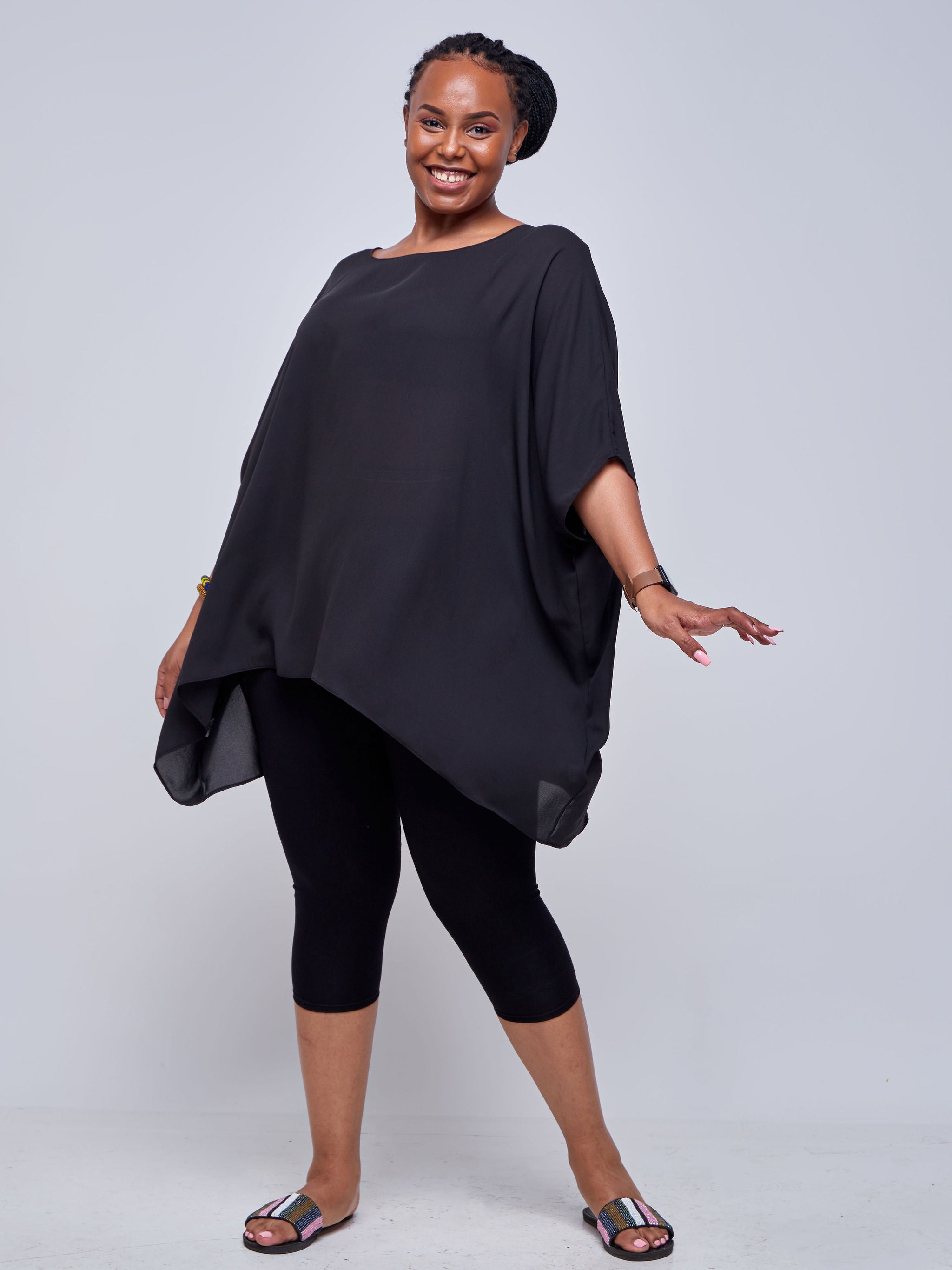 Vivo Basic Liv Chiffon Top - Black