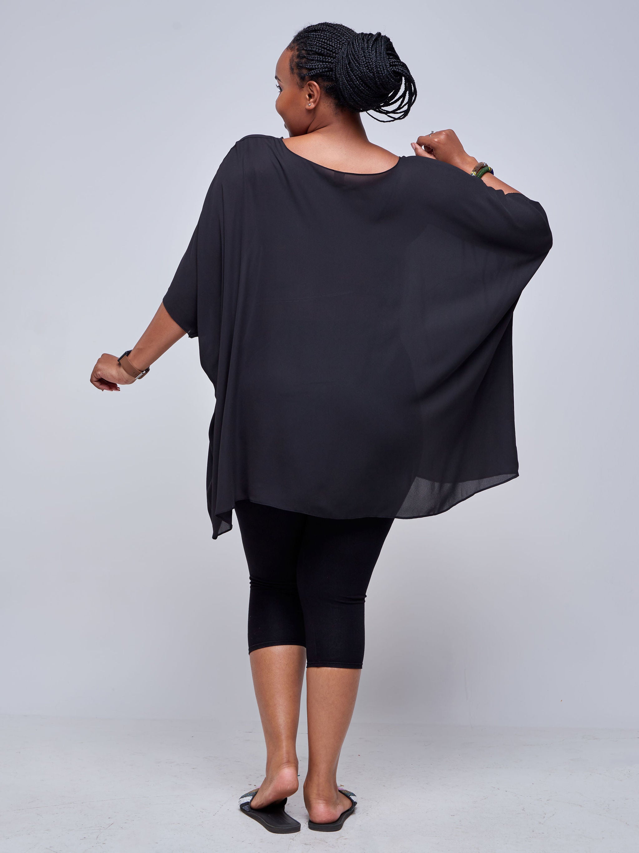 Vivo Basic Liv Chiffon Top - Black