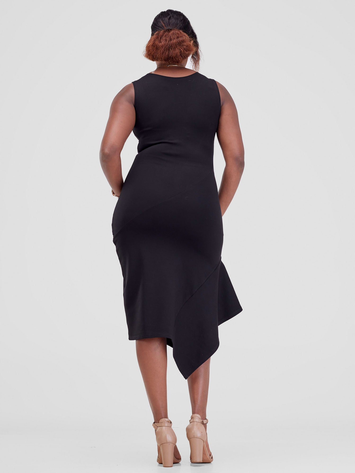 Vivo Tande Handkerchief Hem Dress  - Black