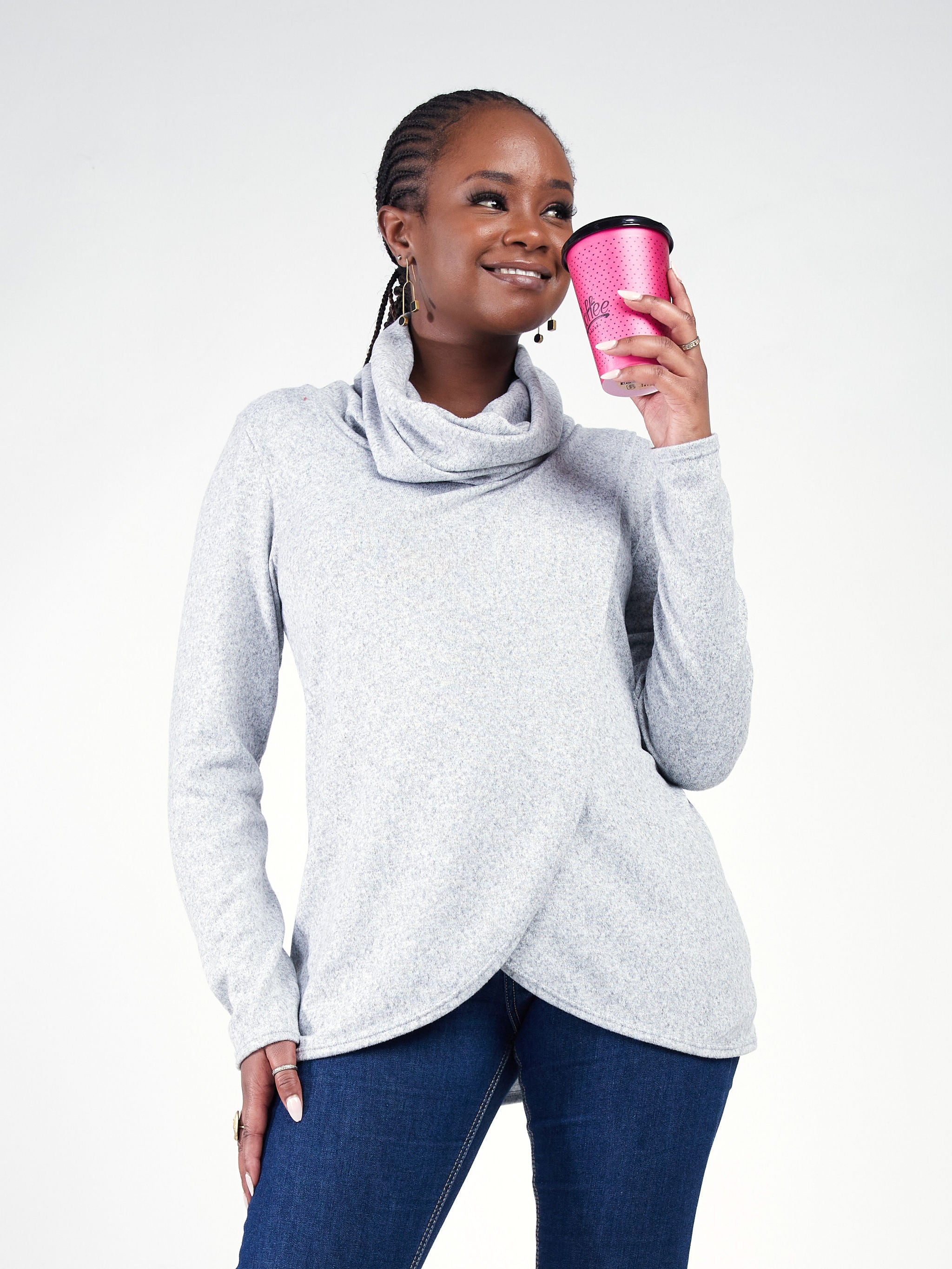 Vivo Basic Tulip Sweater - Grey