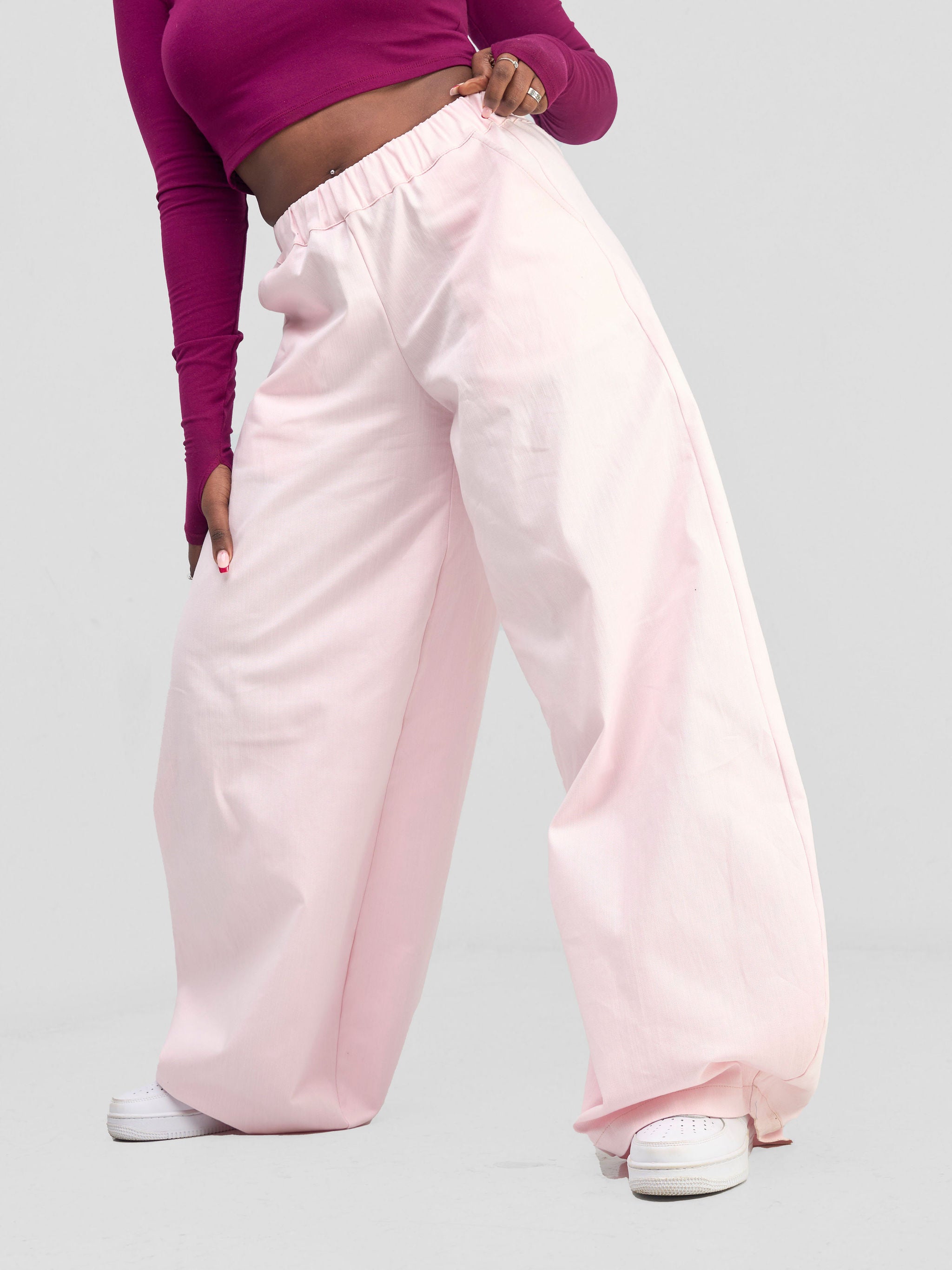 Zoya Banda Lantern Pants - Pink