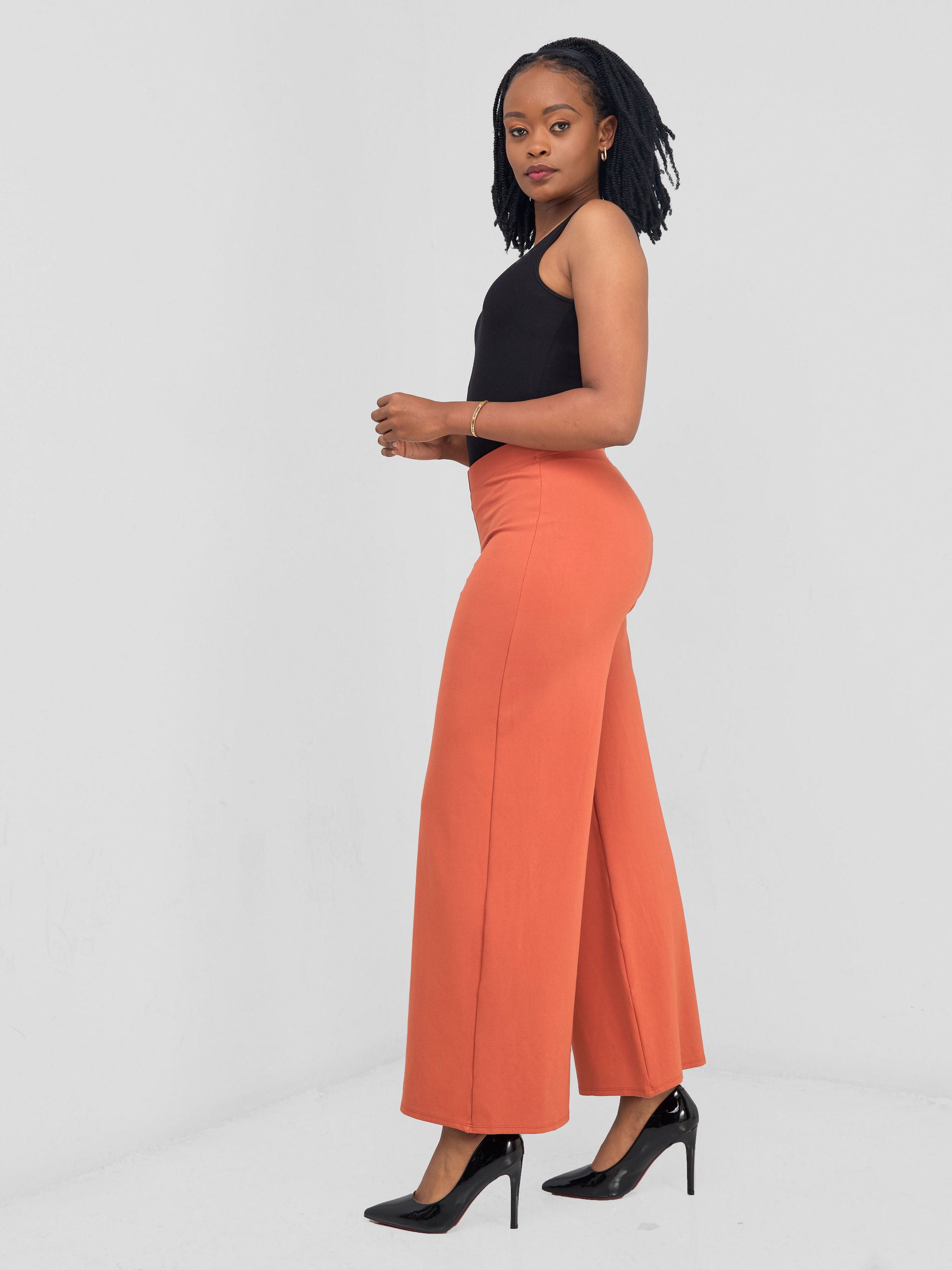 Vivo Upe Wide Leg Pants - Rust