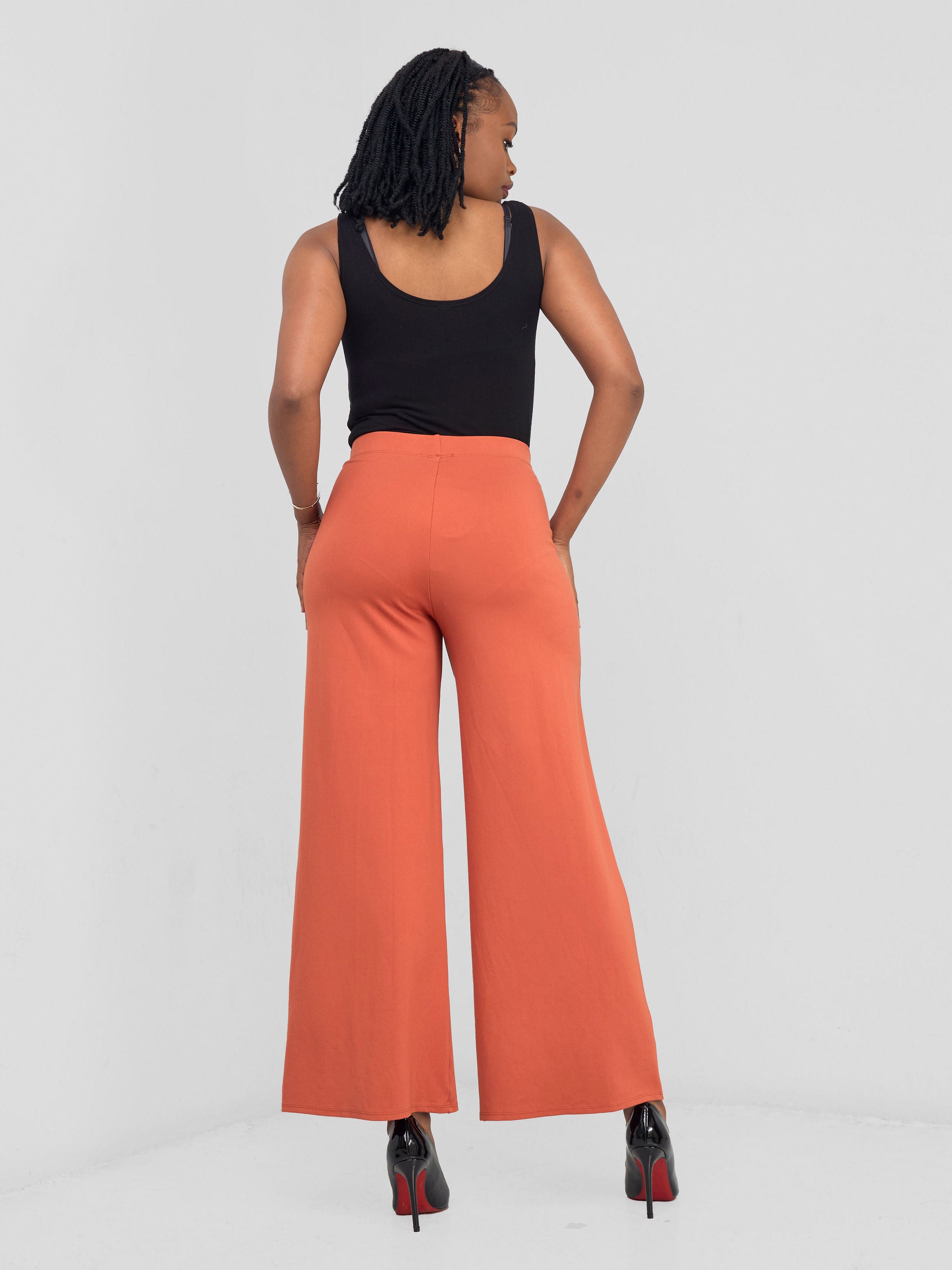 Vivo Upe Wide Leg Pants - Rust