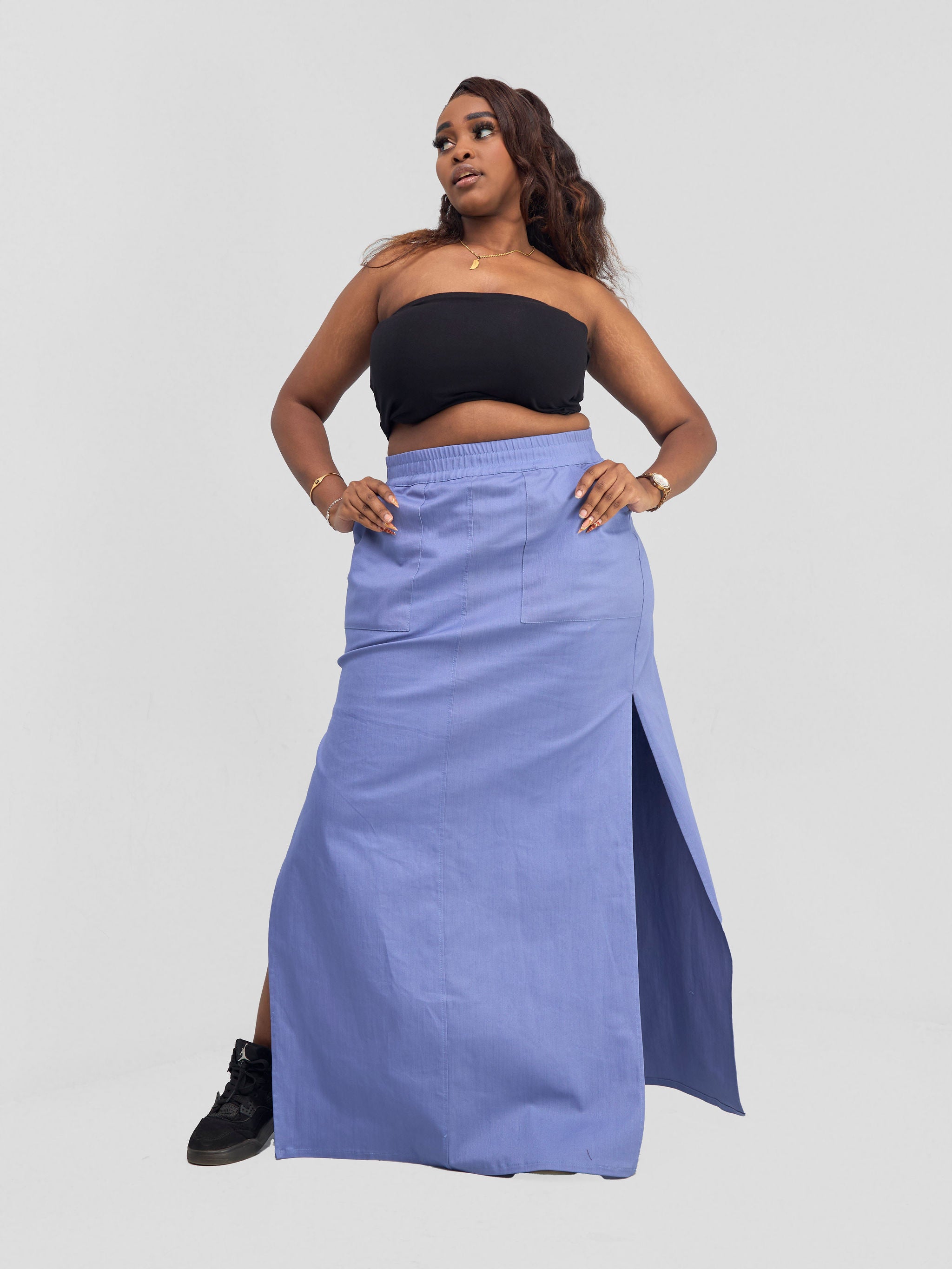 Maxi skirt with slits fashion best sale