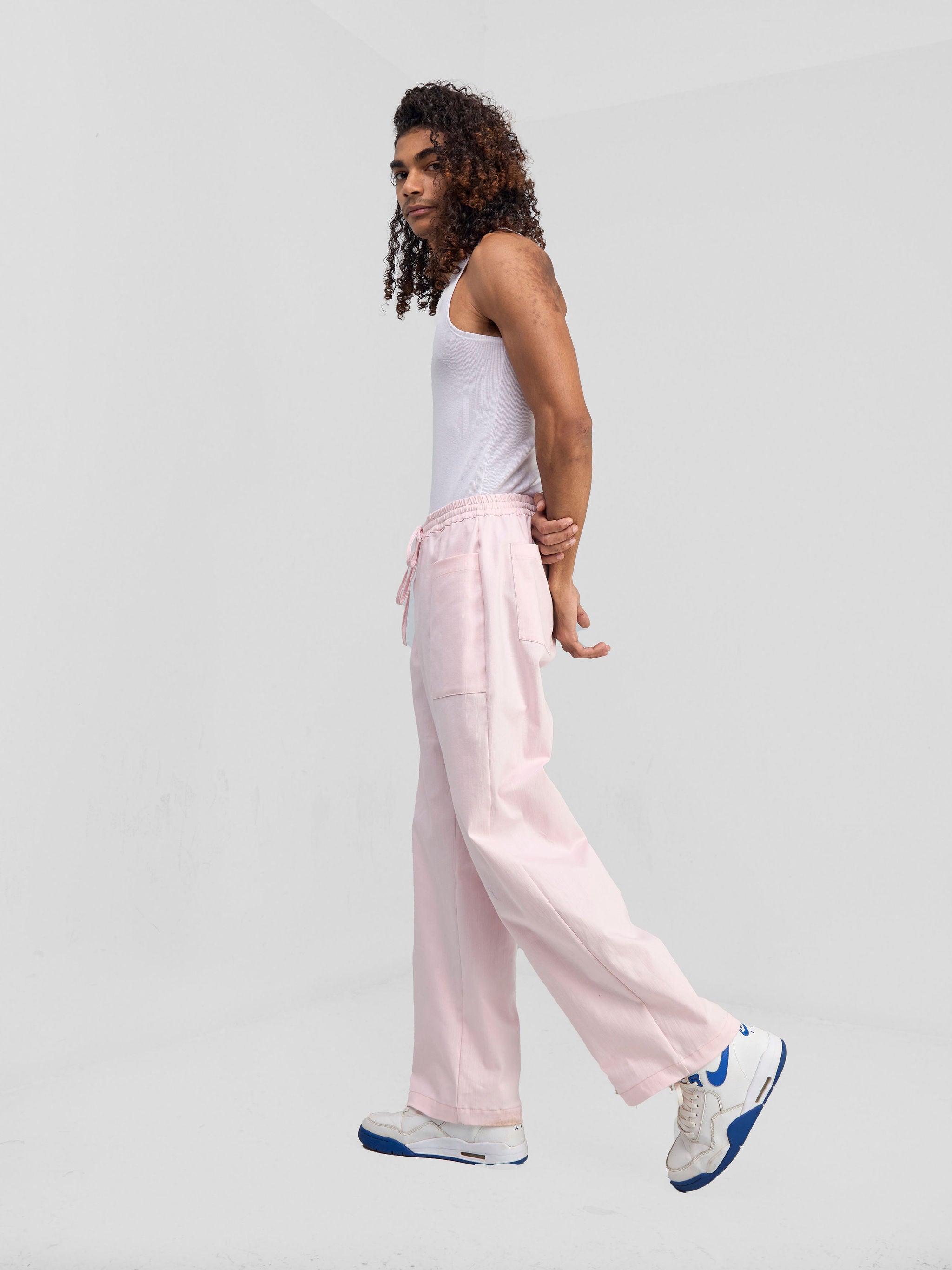 Zoya Banda Men's Wide Pants - Pink