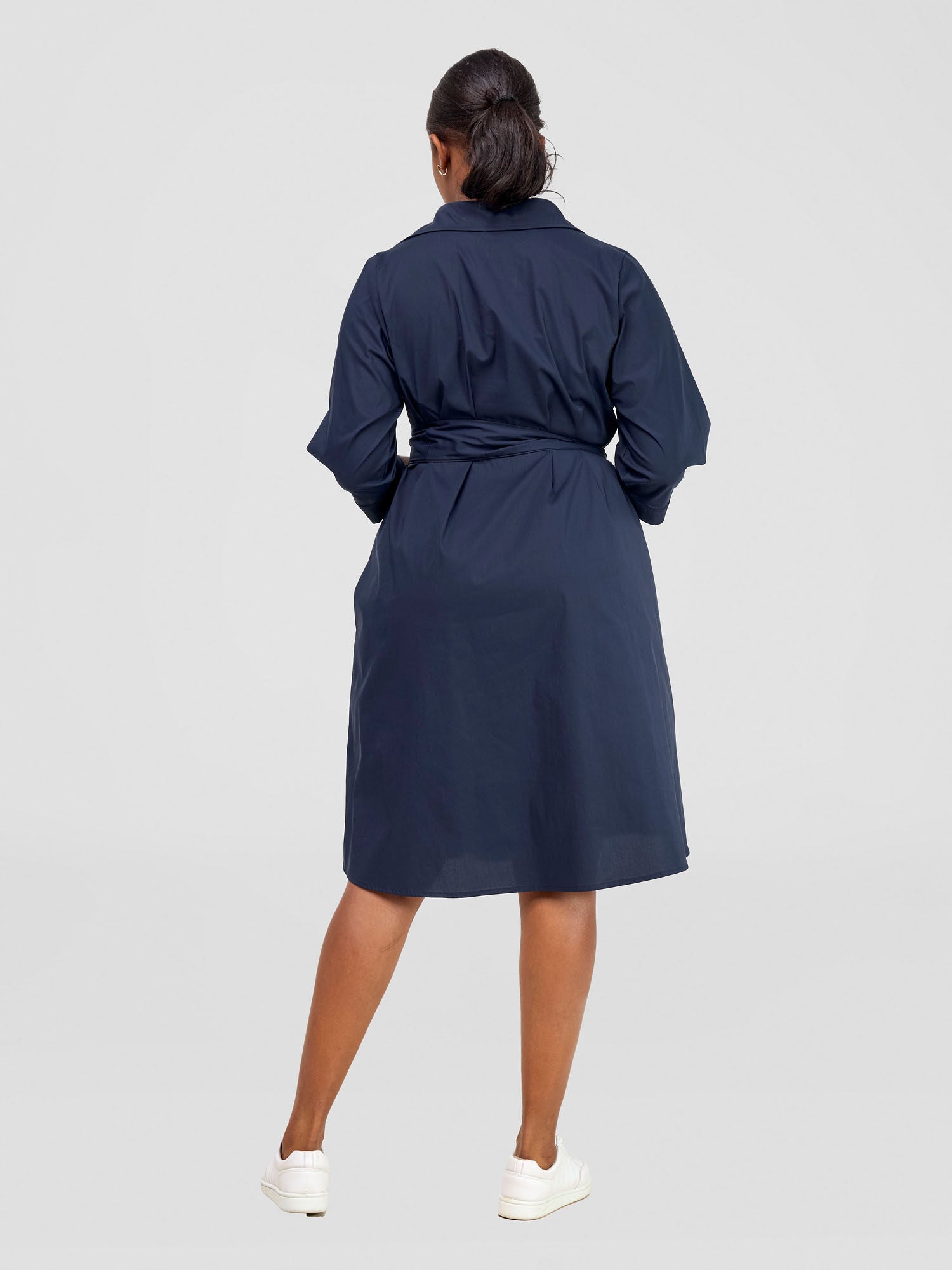 Safari Lira Front Panelled Shirt Dress - Navy / Blue