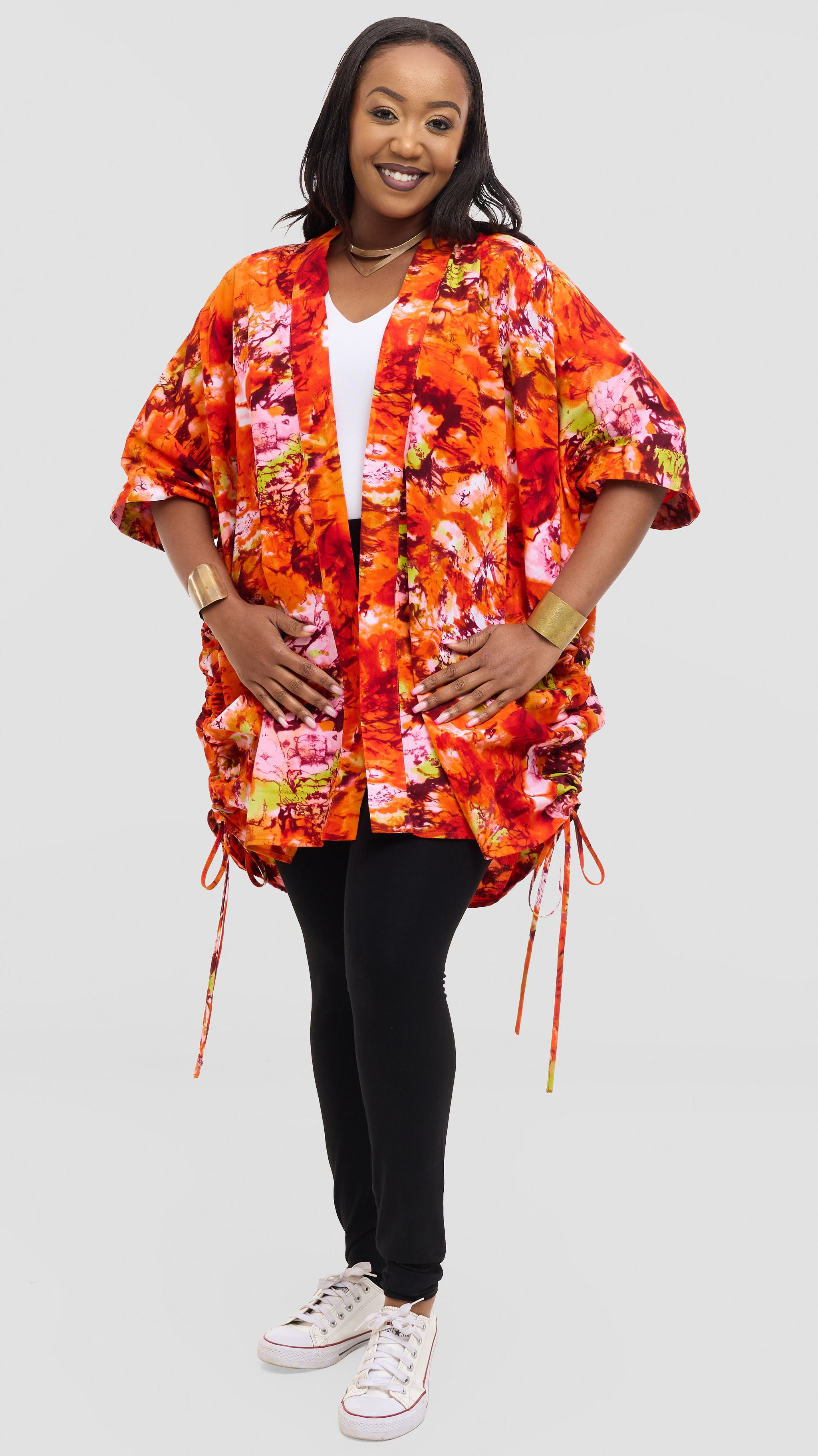 Safari by Vivo Zehra Short Kimono in Kitenge - Nanga Print