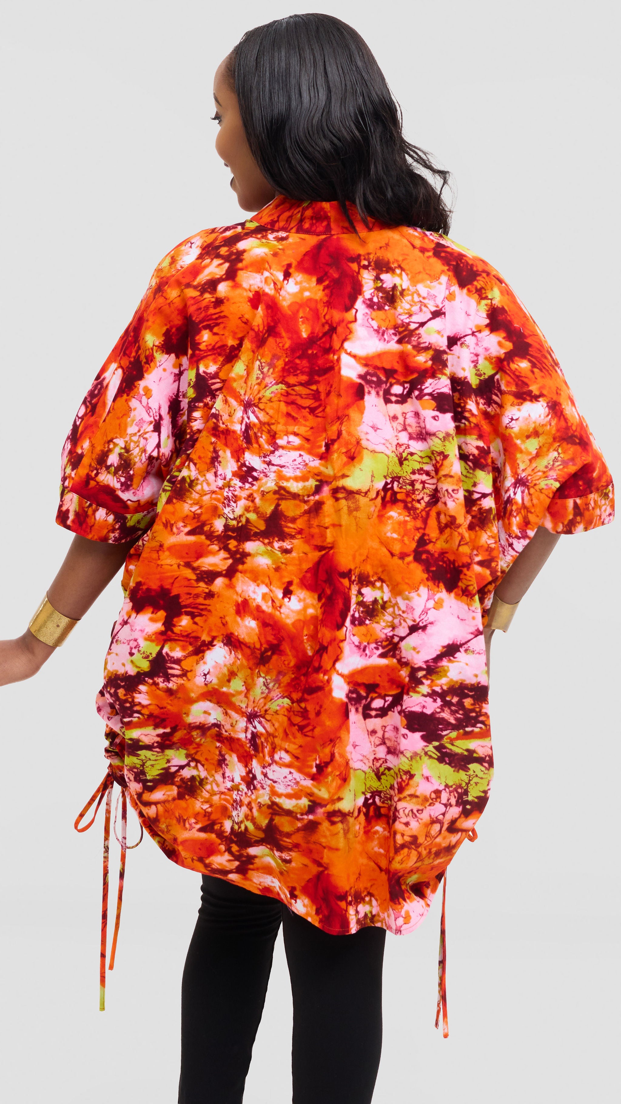 Safari by Vivo Zehra Short Kimono in Kitenge - Nanga Print