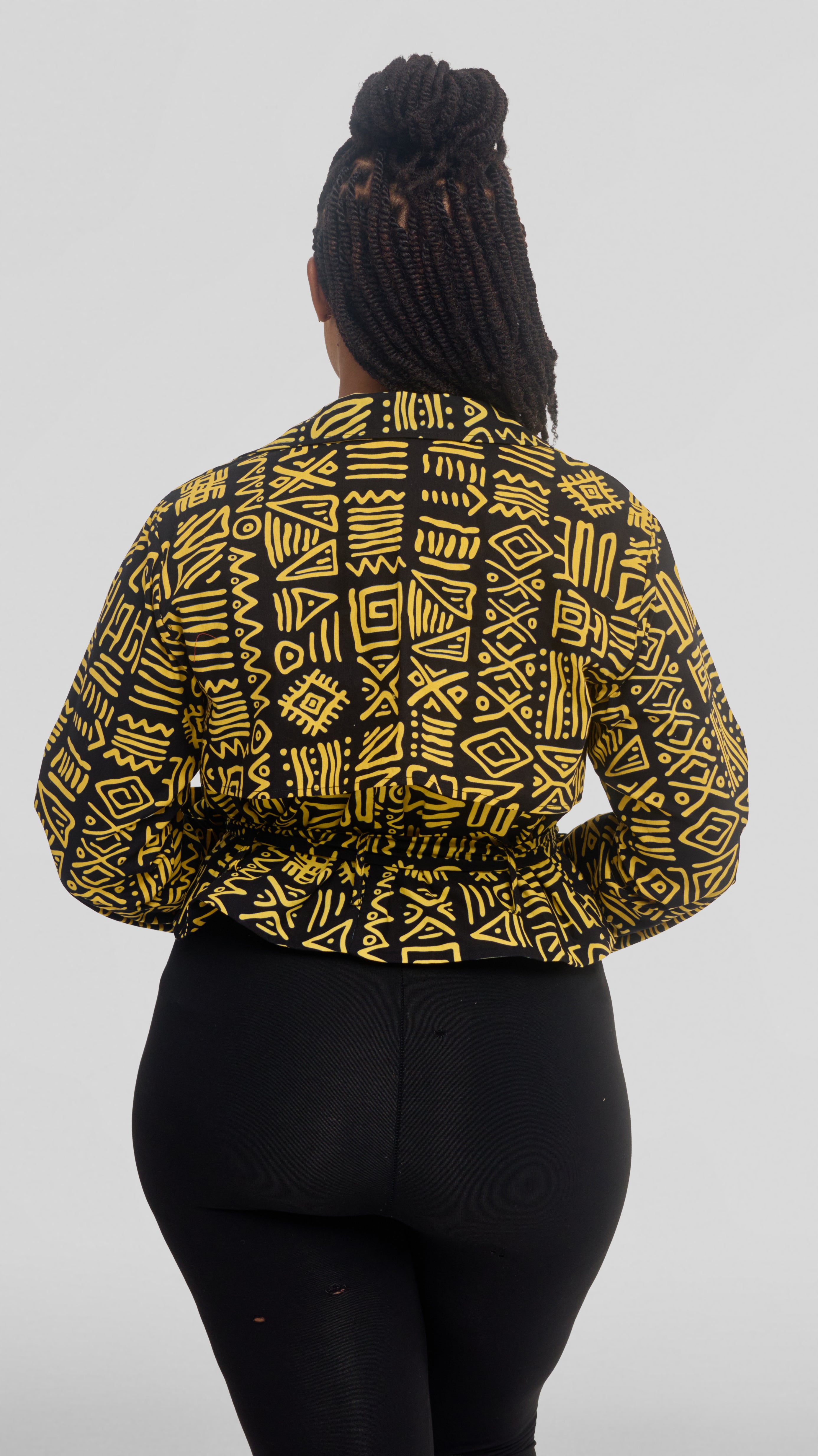 Safari by Vivo Short Trench Coat in Kitenge - Siku Print