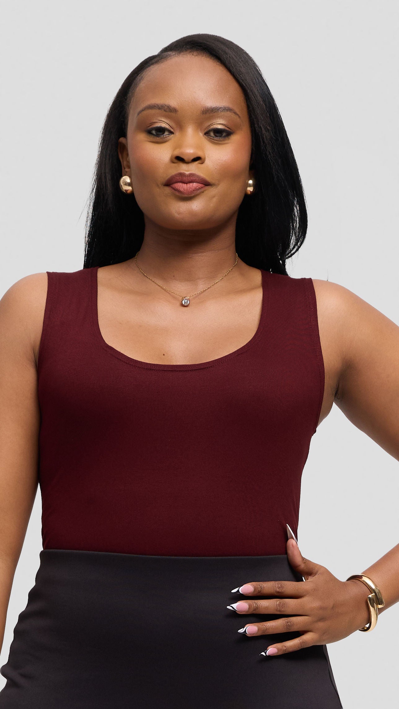 Vivo Everyday Tank Top in Jersey - Mulberry