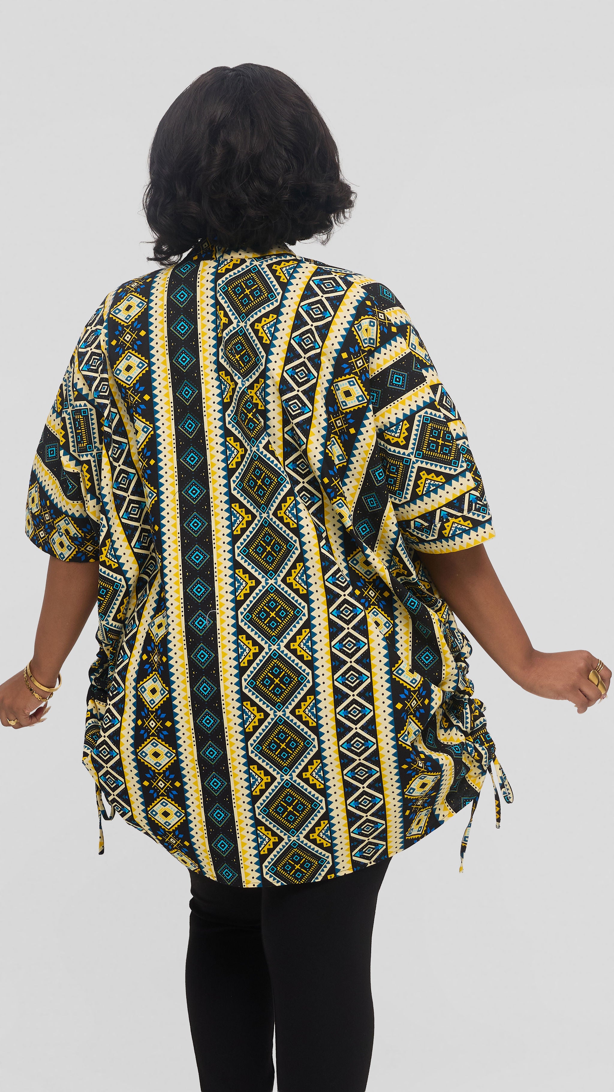 Safari by Vivo Zehra Short Kimono in Kitenge - Sanaa Print