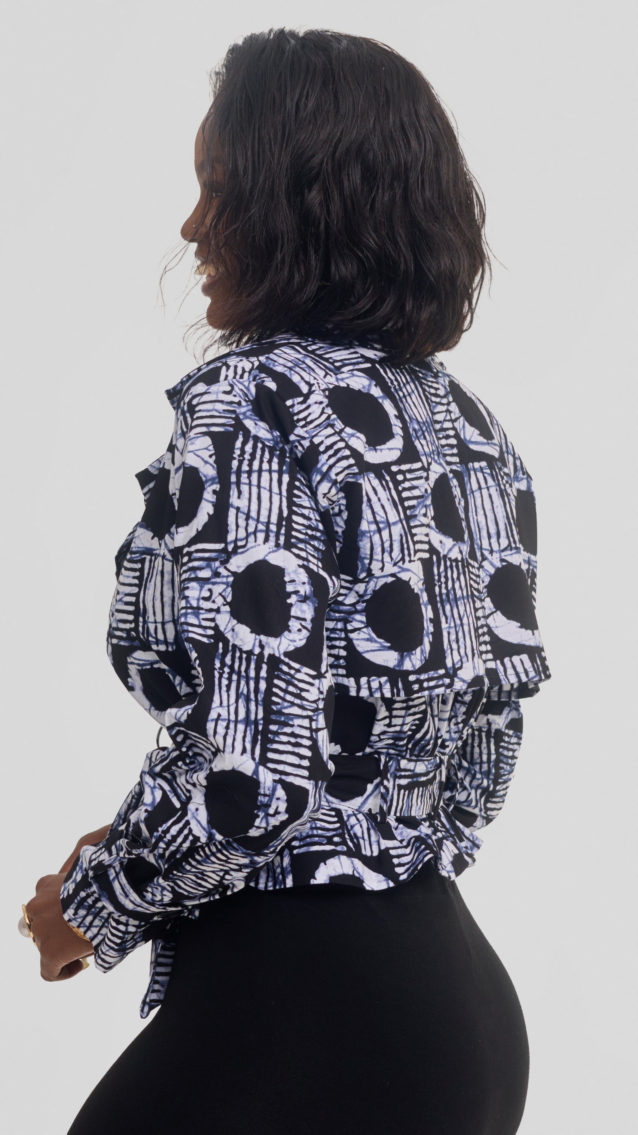 Safari by Vivo Short Trench Coat in Kitenge - Vuna Print