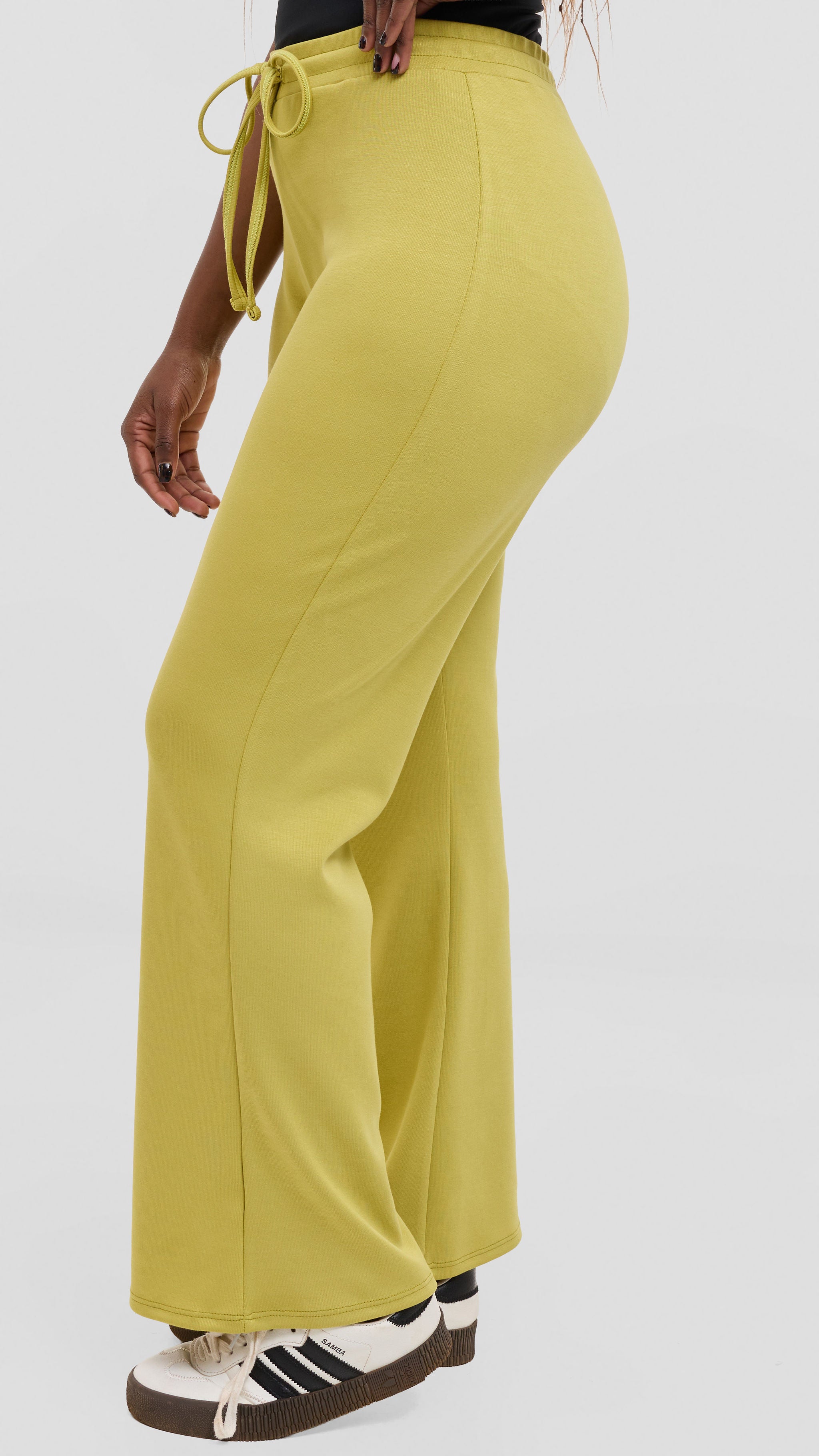 Vivo Straight Pants in Scuba - Lime Green