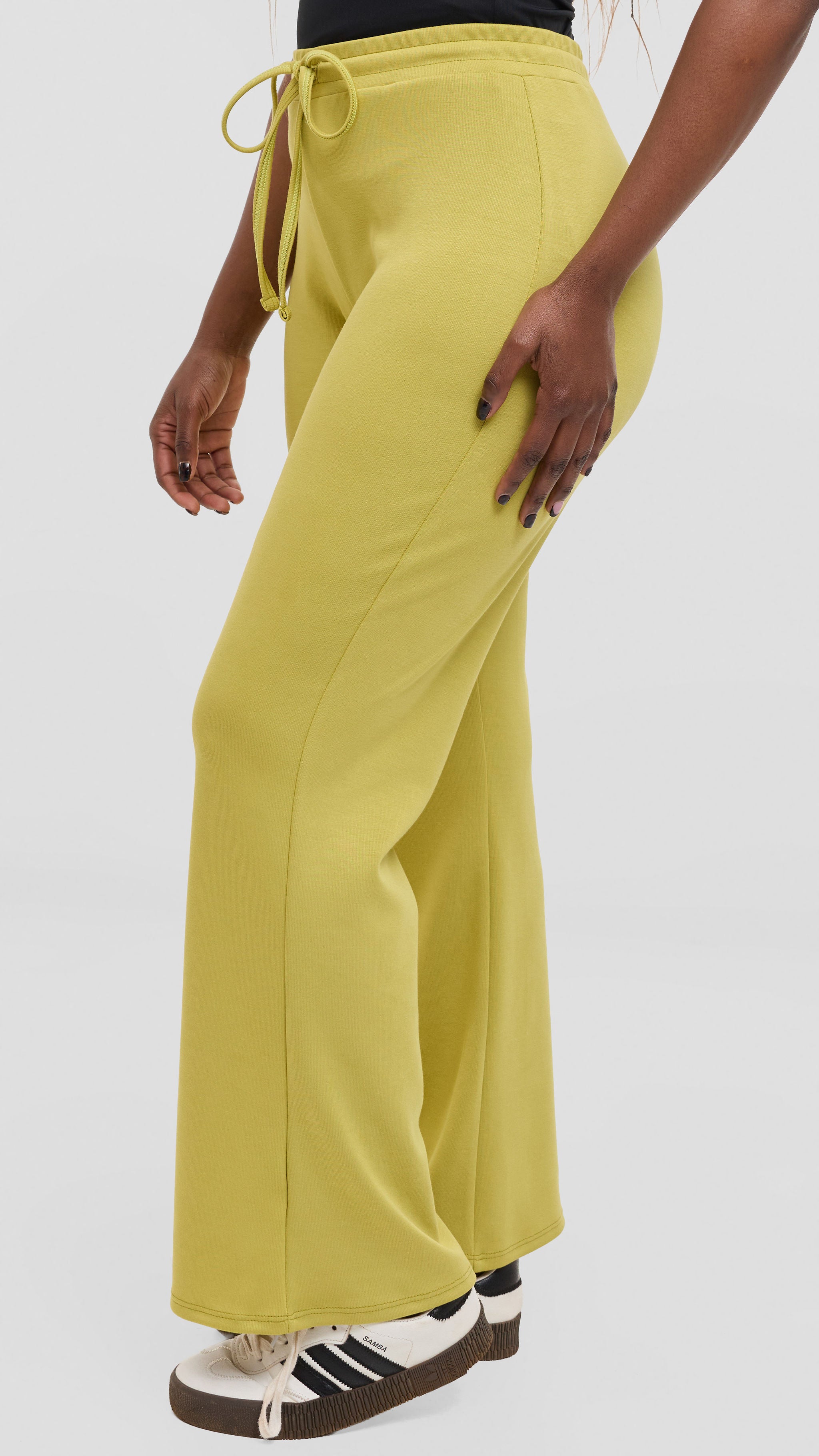 Vivo Straight Pants in Scuba - Lime Green