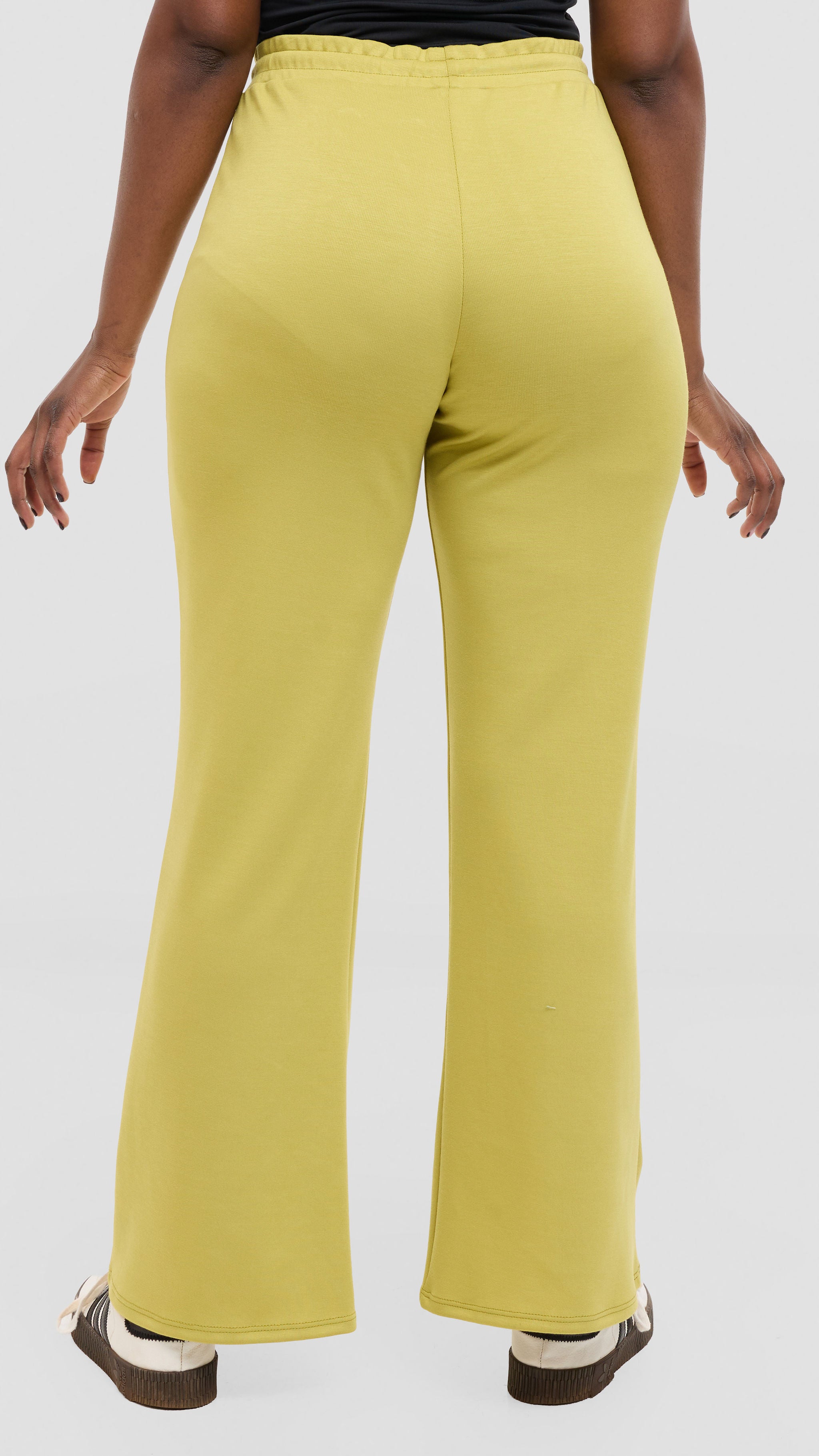 Vivo Straight Pants in Scuba - Lime Green