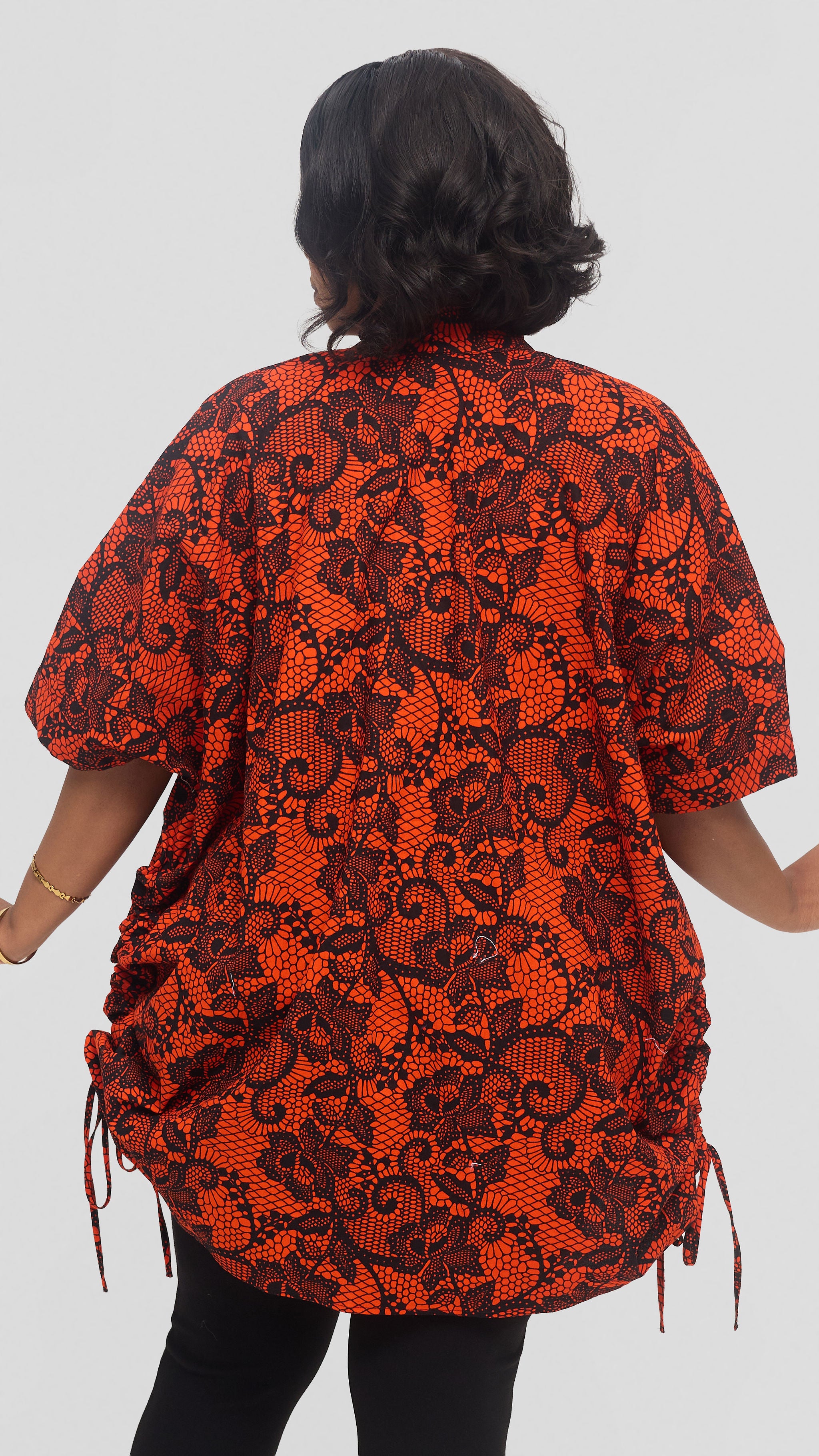 Safari by Vivo Zehra Short Kimono in Kitenge - Paa Print