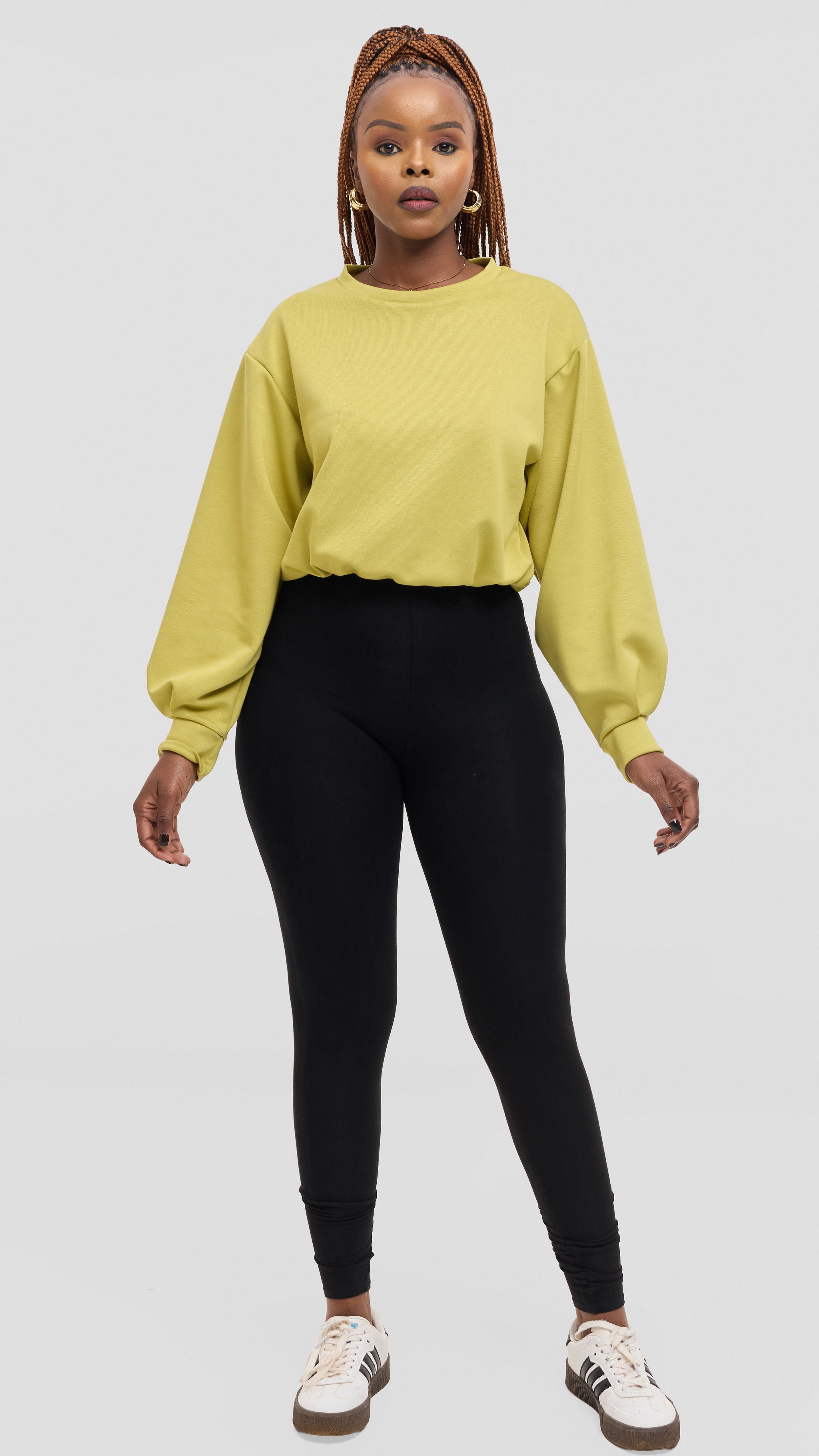 Vivo Sweatshirt in Scuba - Lime Green