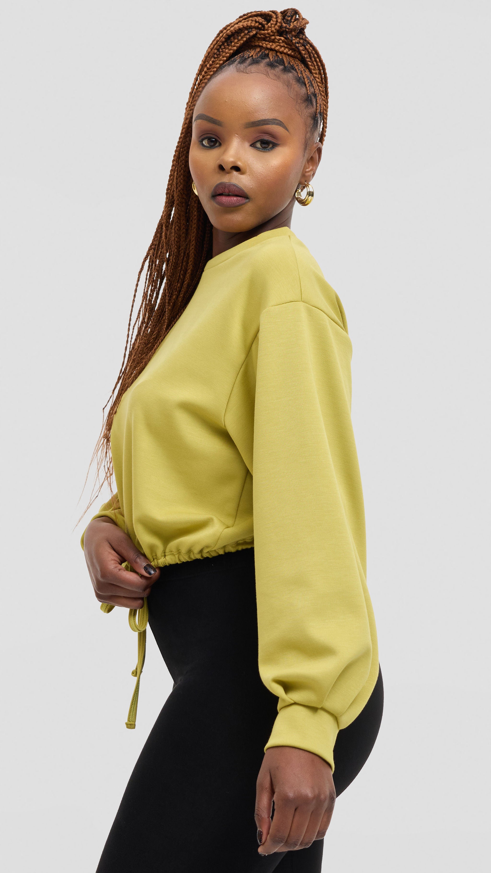 Vivo Sweatshirt in Scuba - Lime Green