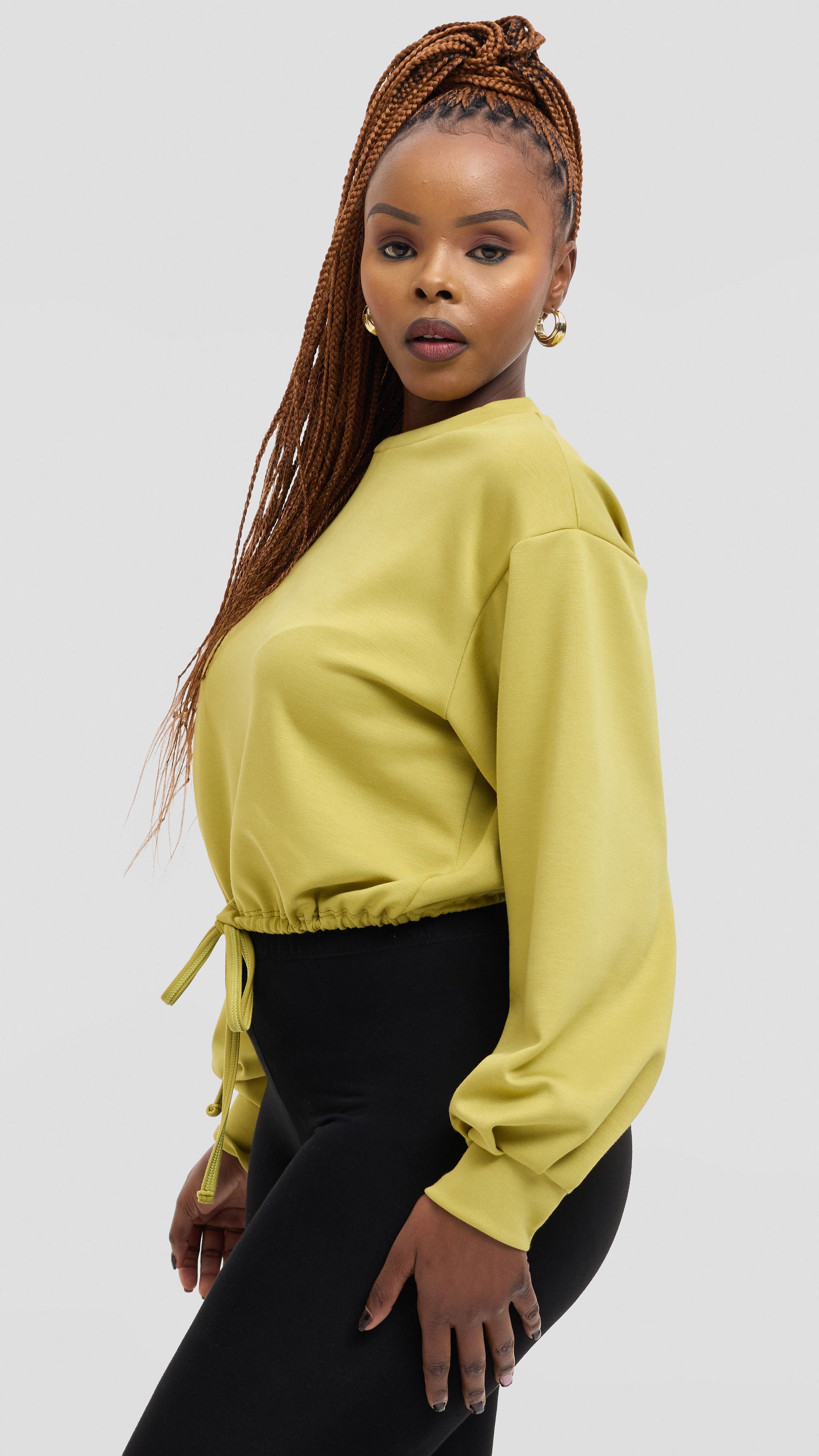 Vivo Sweatshirt in Scuba - Lime Green