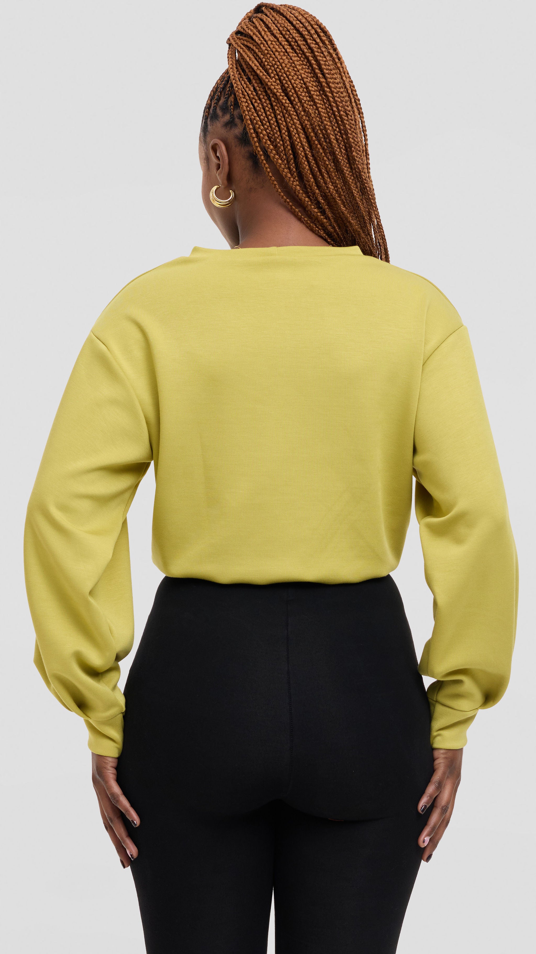 Vivo Sweatshirt in Scuba - Lime Green