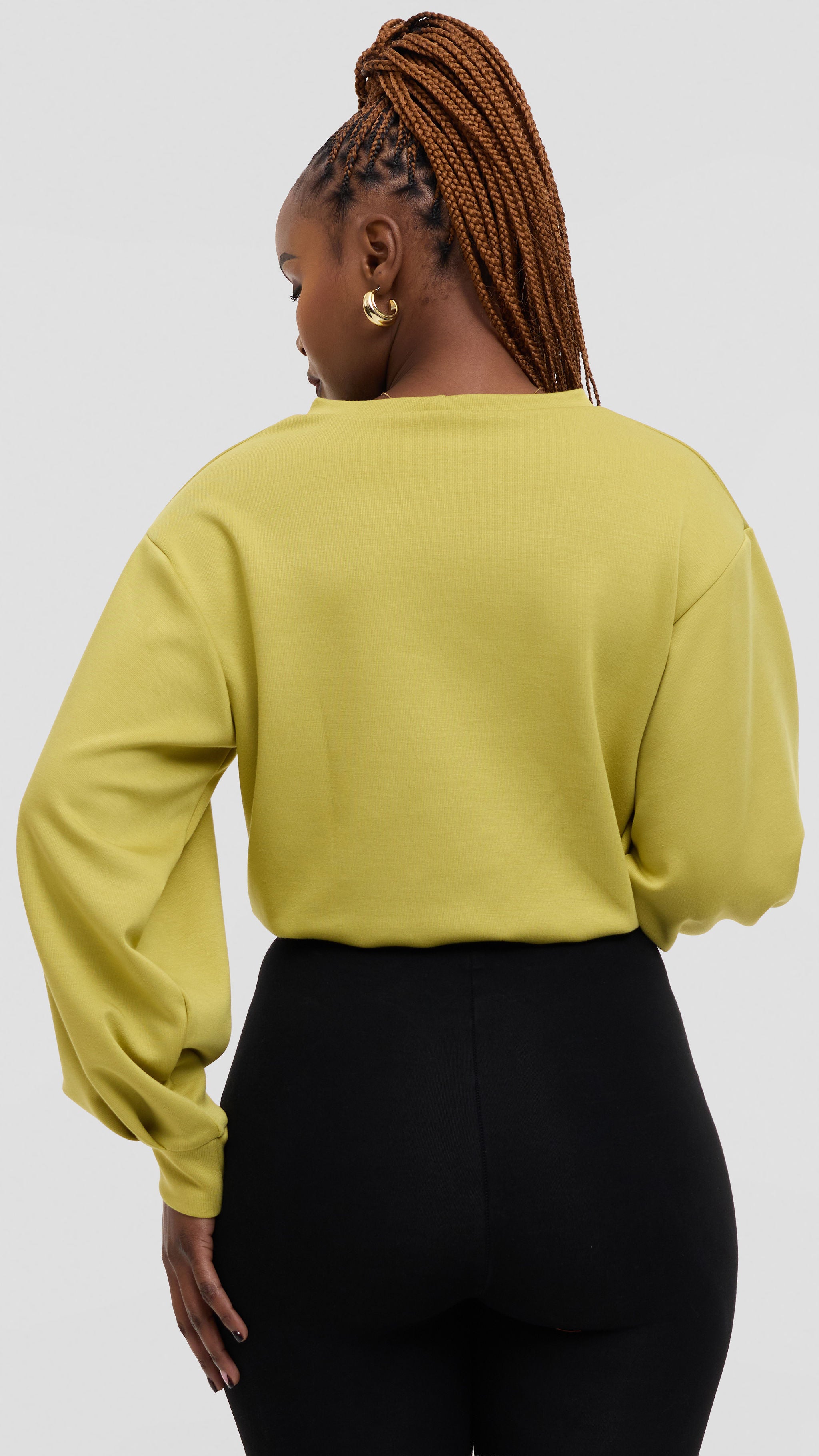 Vivo Sweatshirt in Scuba - Lime Green