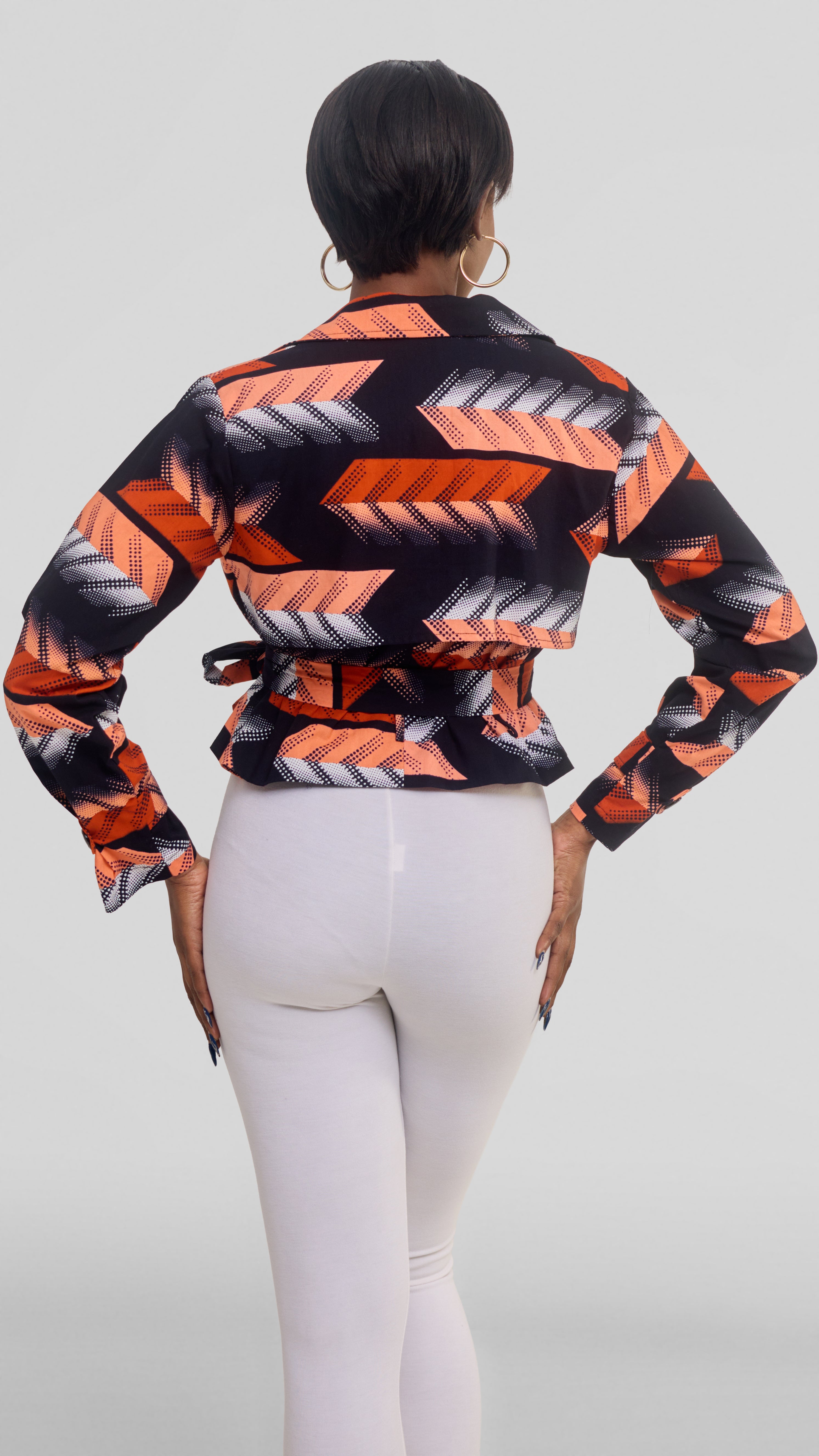 Safari by Vivo Short Trench Coat in Kitenge - Baraka Print