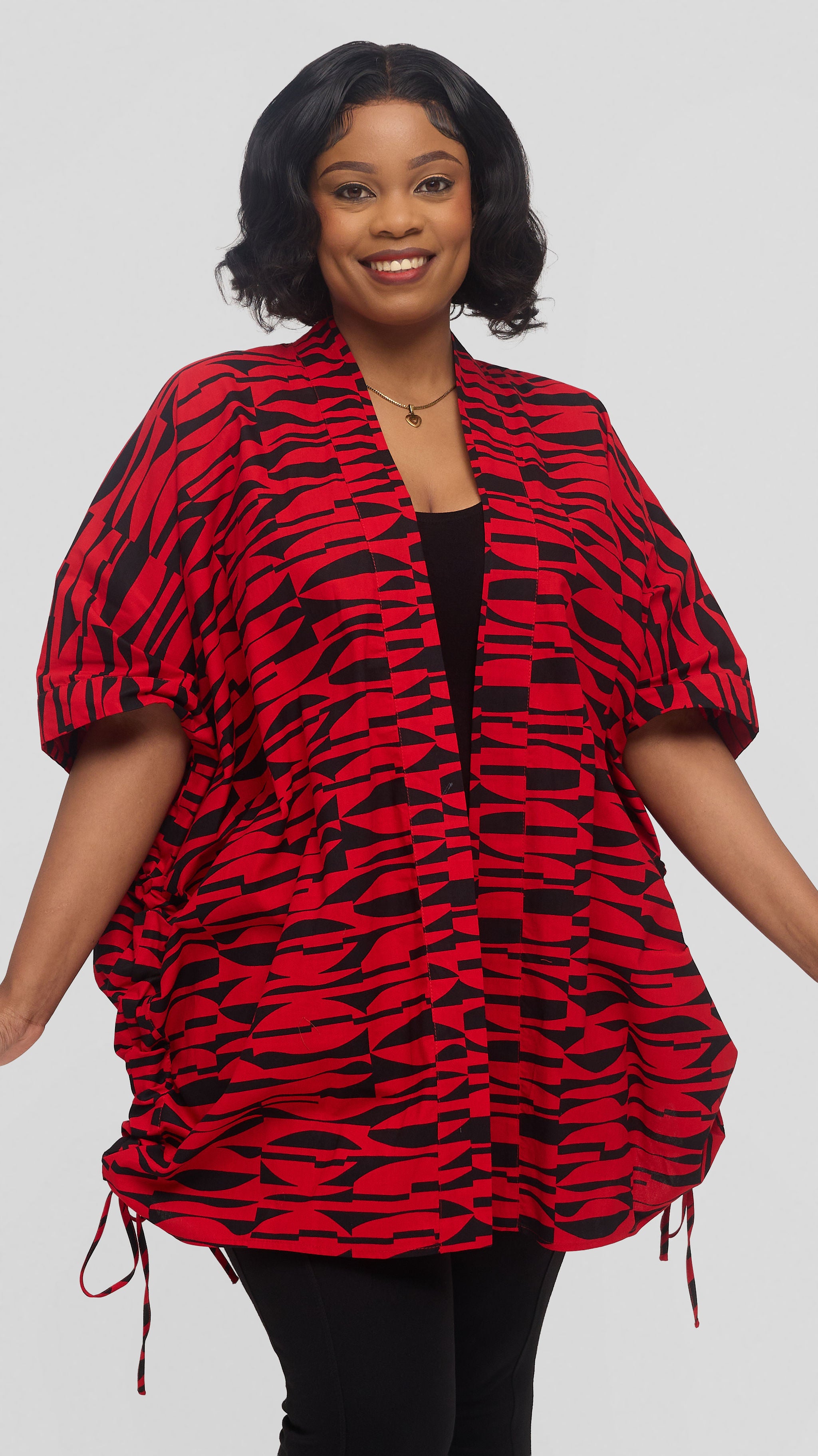 Safari by Vivo Zehra Short Kimono in Kitenge - Shaba Print