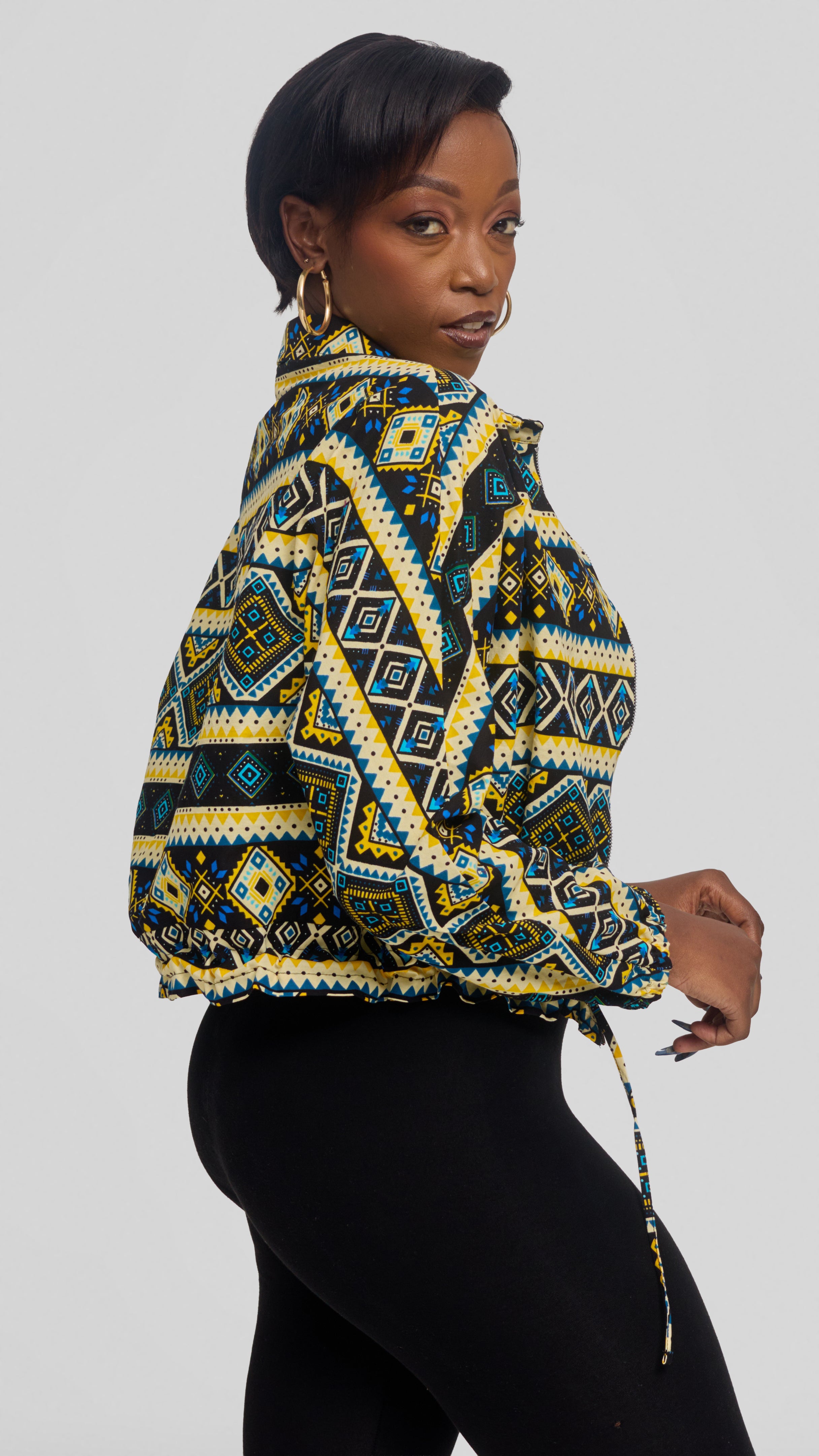 Safari by Vivo Zipped Jacket in Kitenge - Sanaa Print