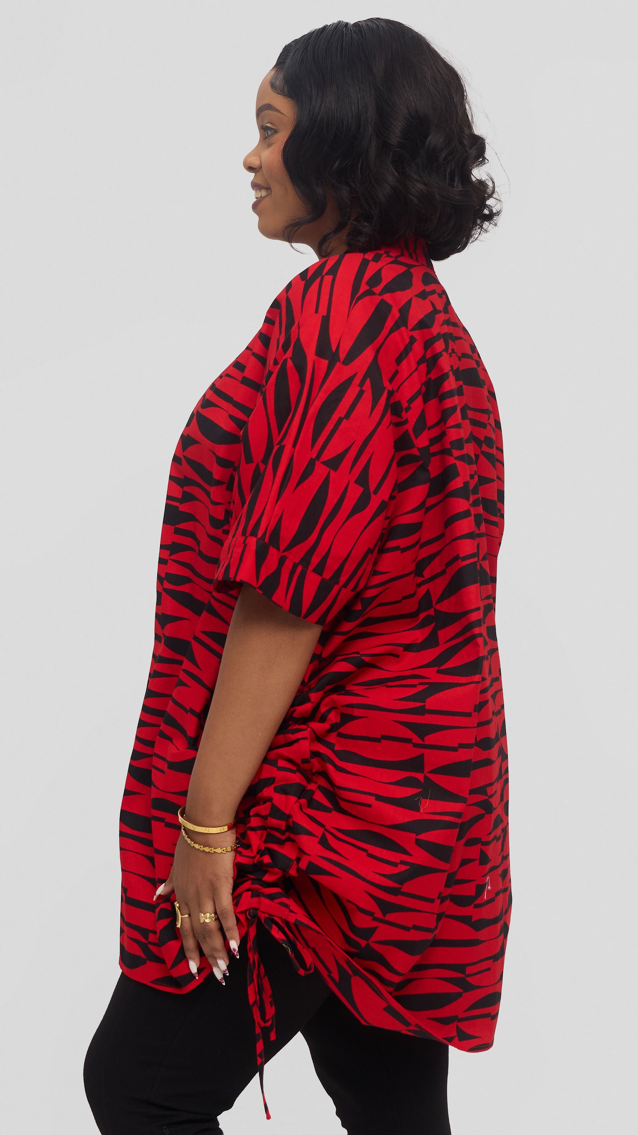 Safari by Vivo Zehra Short Kimono in Kitenge - Shaba Print
