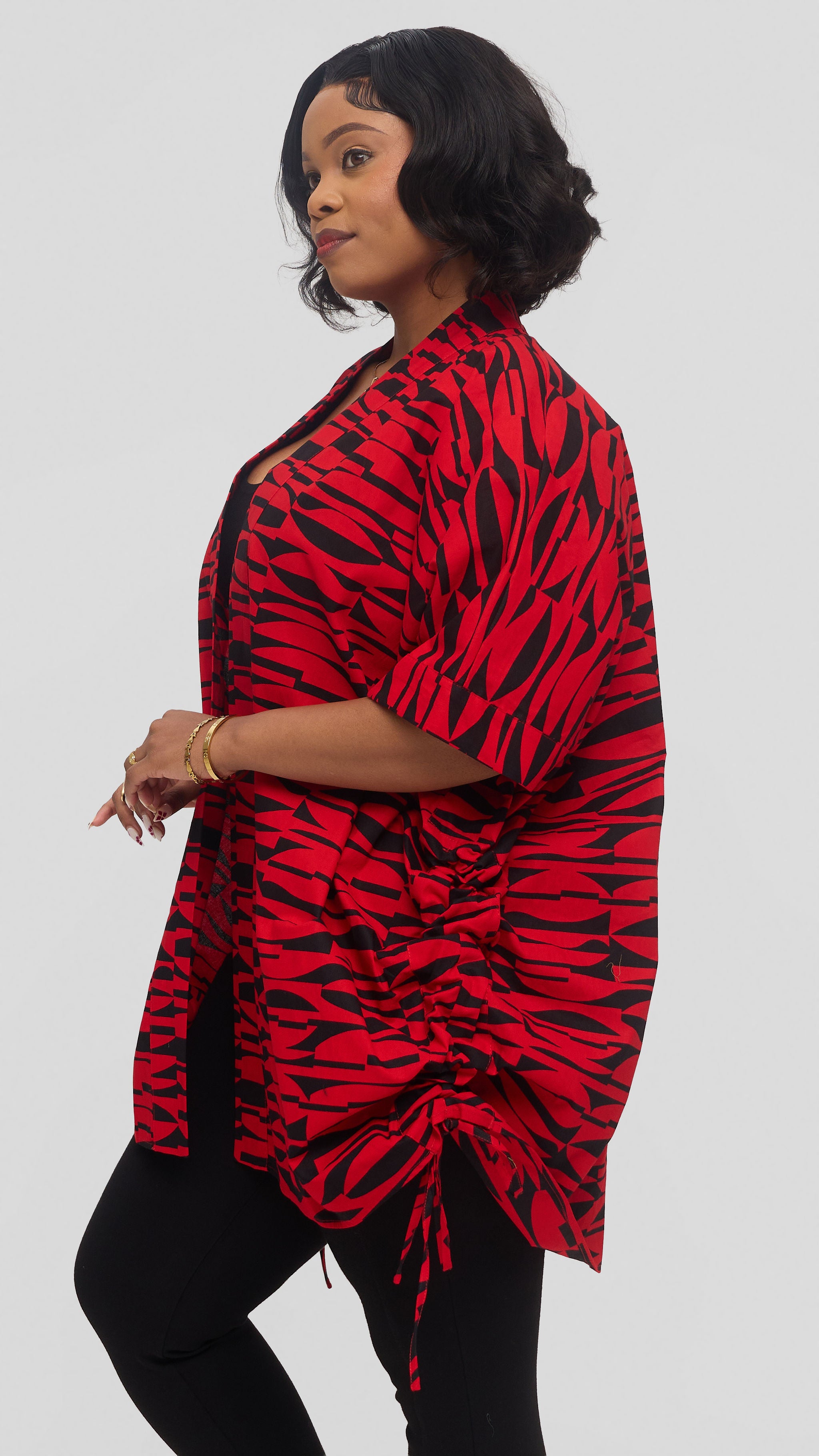 Safari by Vivo Zehra Short Kimono in Kitenge - Shaba Print