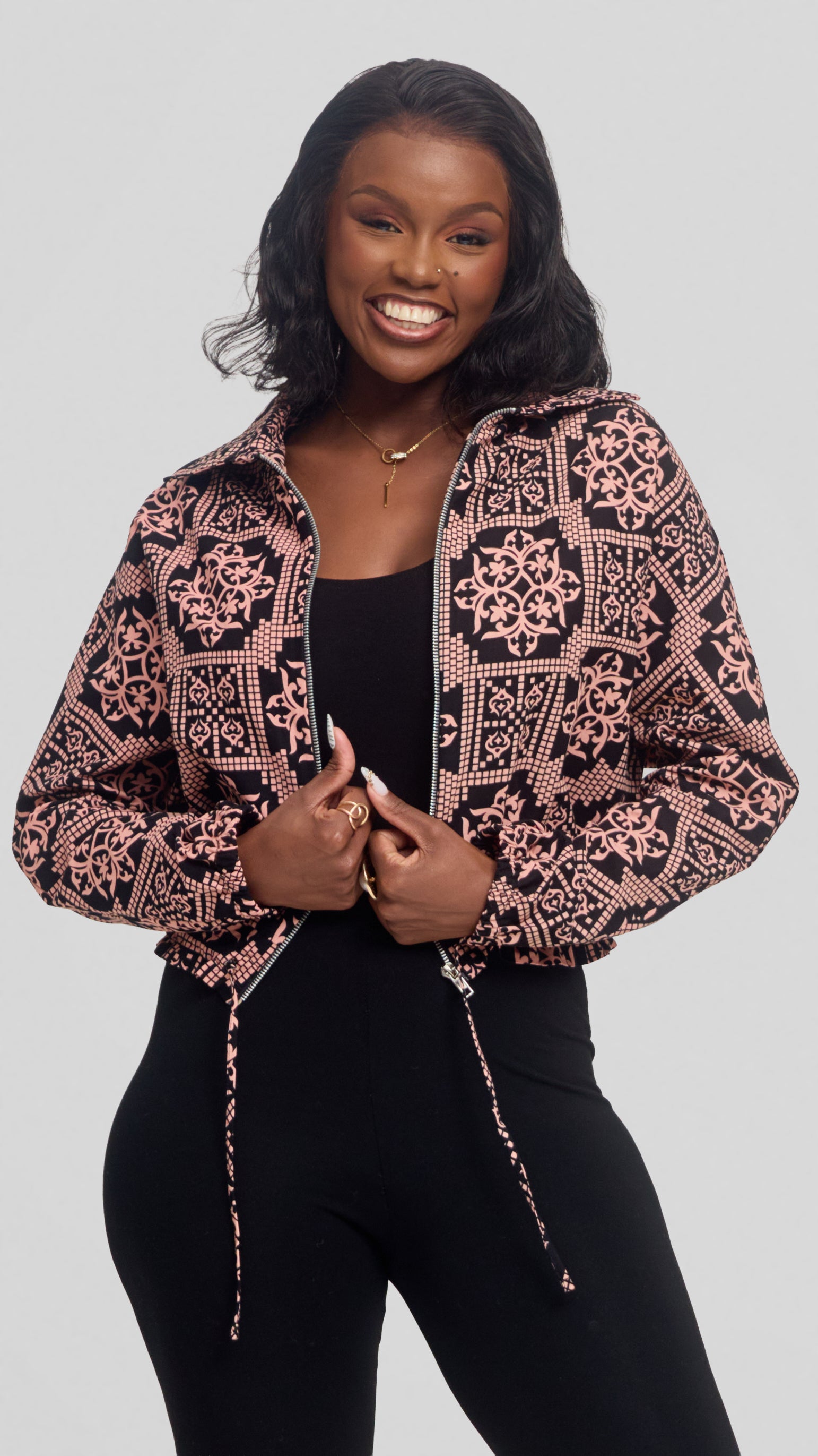 Safari by Vivo Zipped Jacket in Kitenge - Uhuru Print