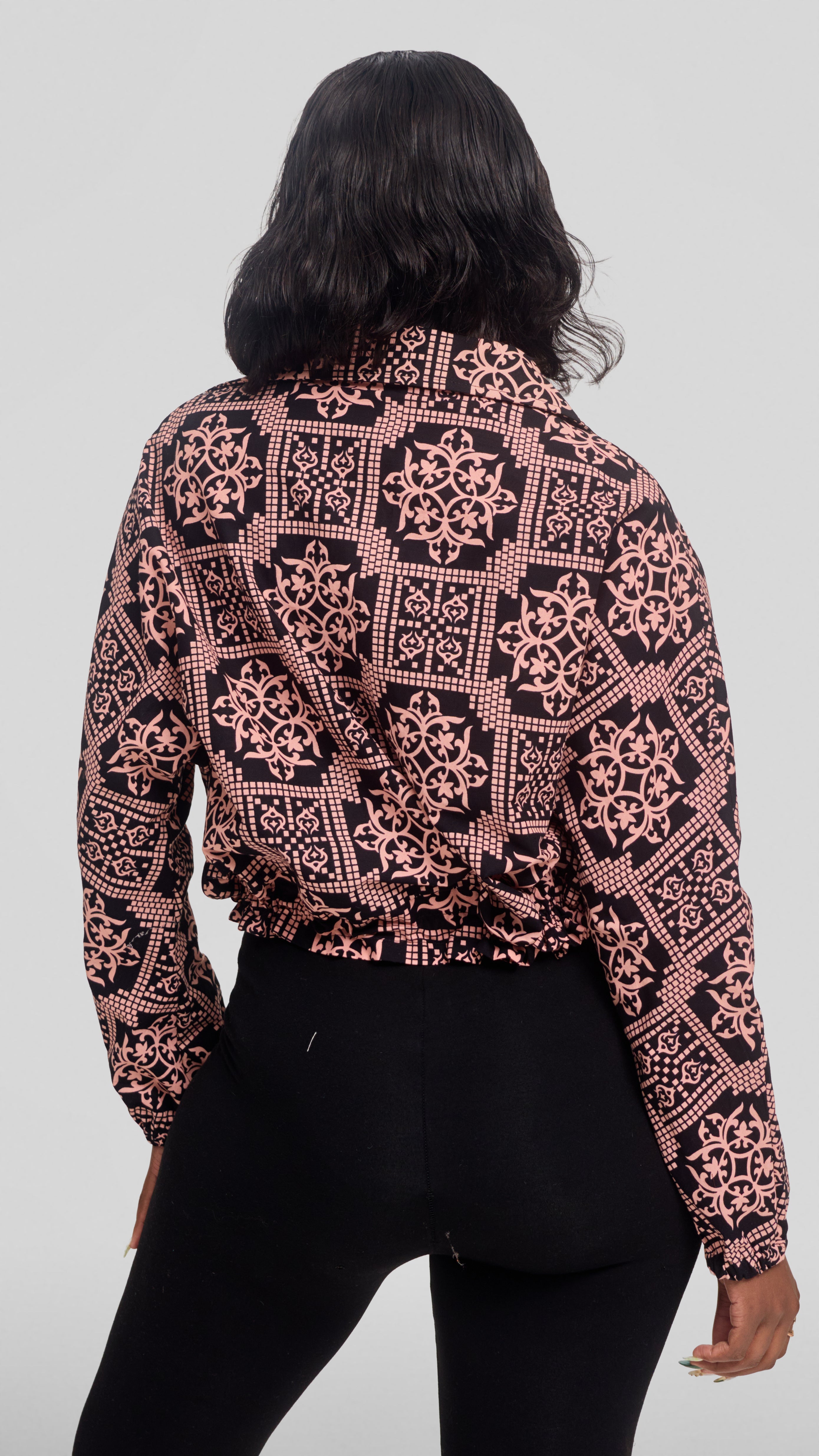 Safari by Vivo Zipped Jacket in Kitenge - Uhuru Print