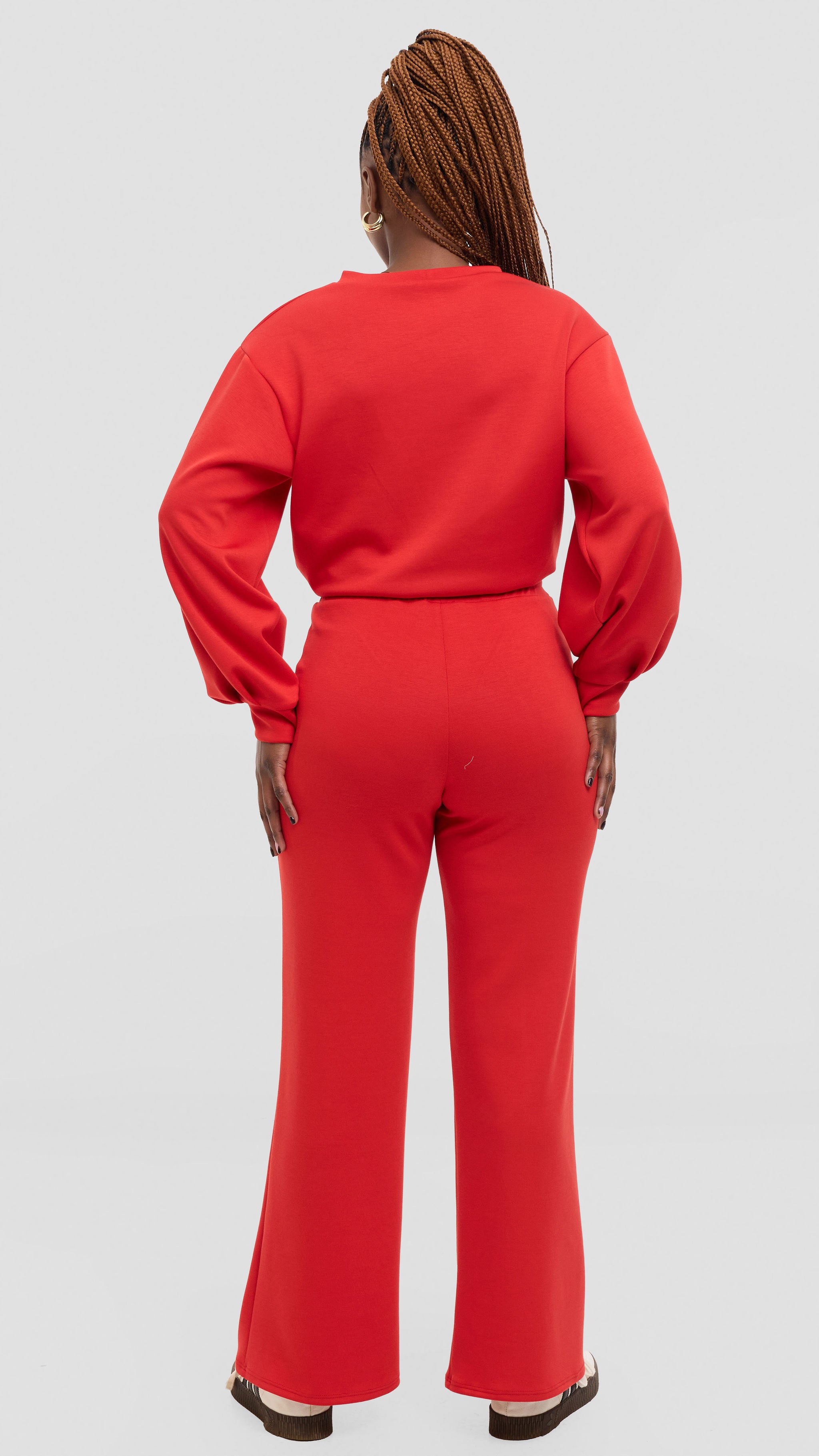 Vivo Straight Pants in Scuba - Red