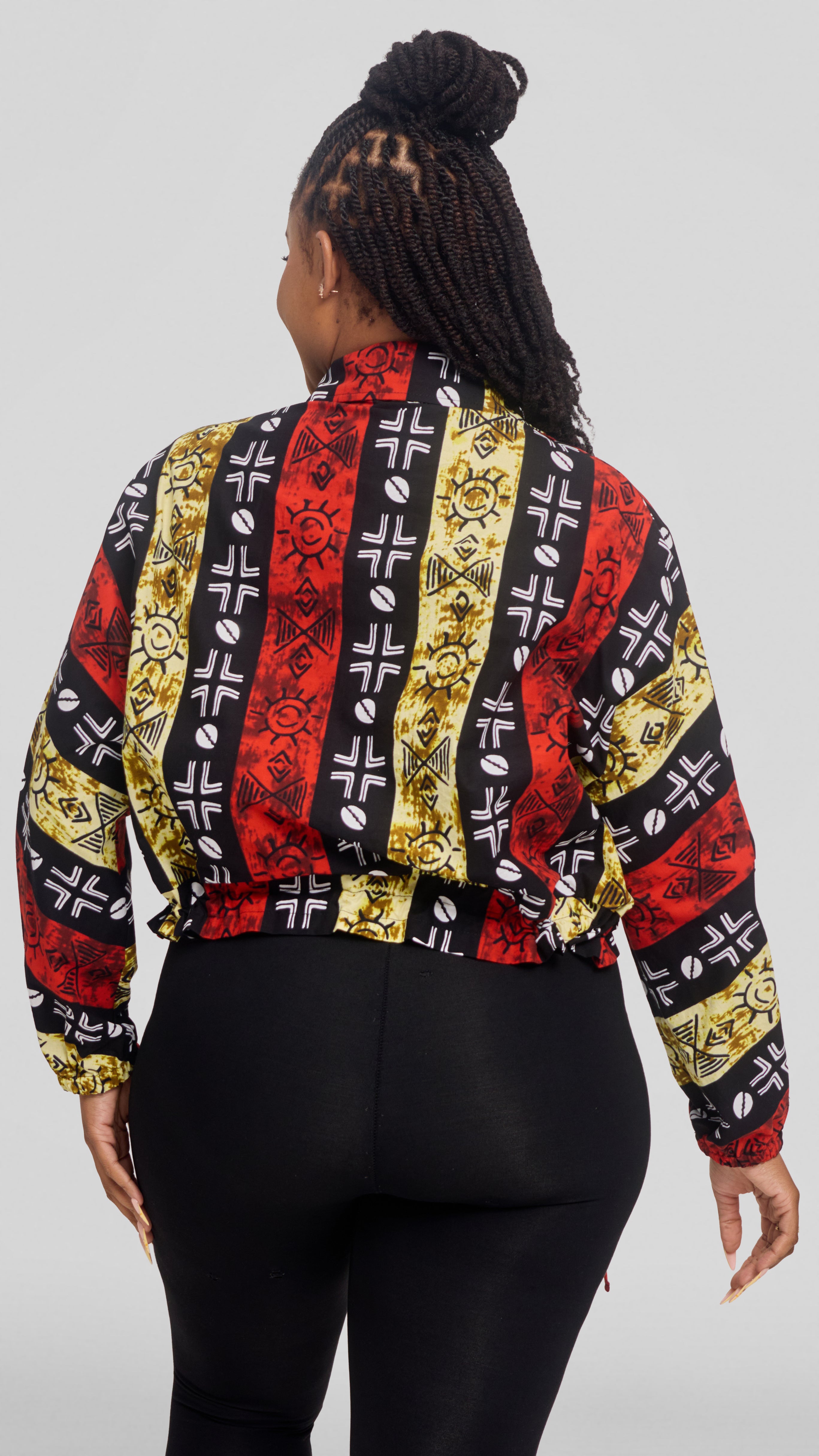 Safari by Vivo Zipped Jacket in Kitenge - Keya Print